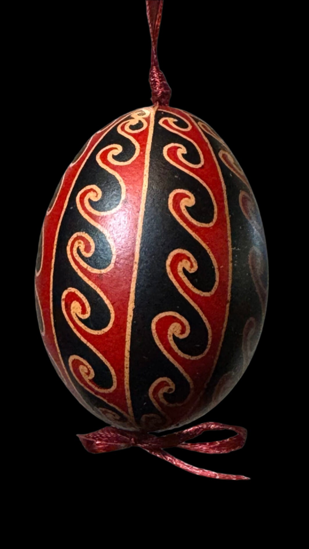 Hand-painted Ukrainian chicken Pysanka #10