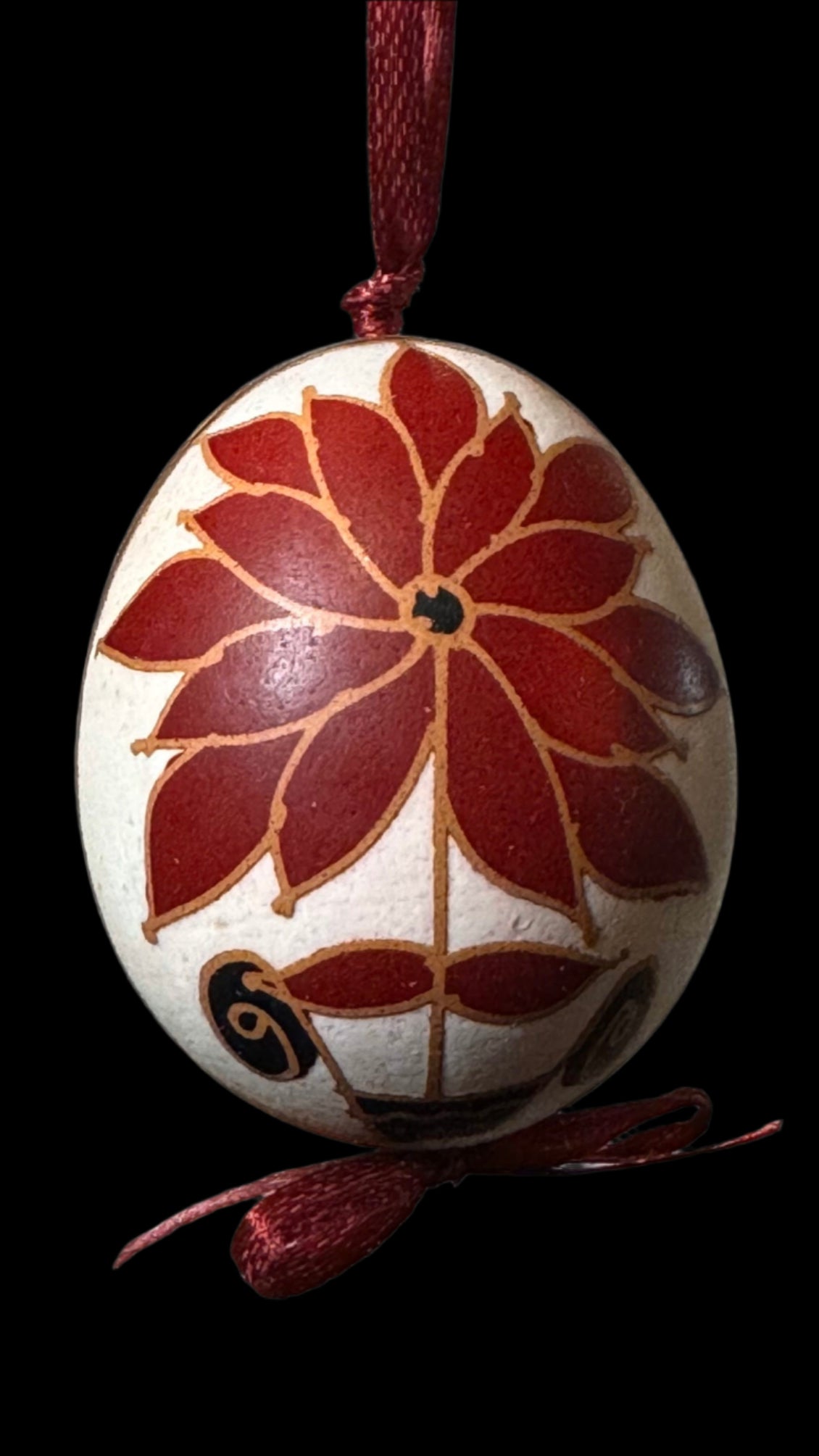 Hand-painted Ukrainian chicken Pysanka #11