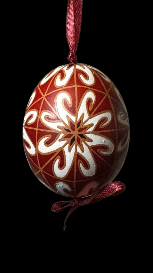 Hand-painted Ukrainian chicken Pysanka #15