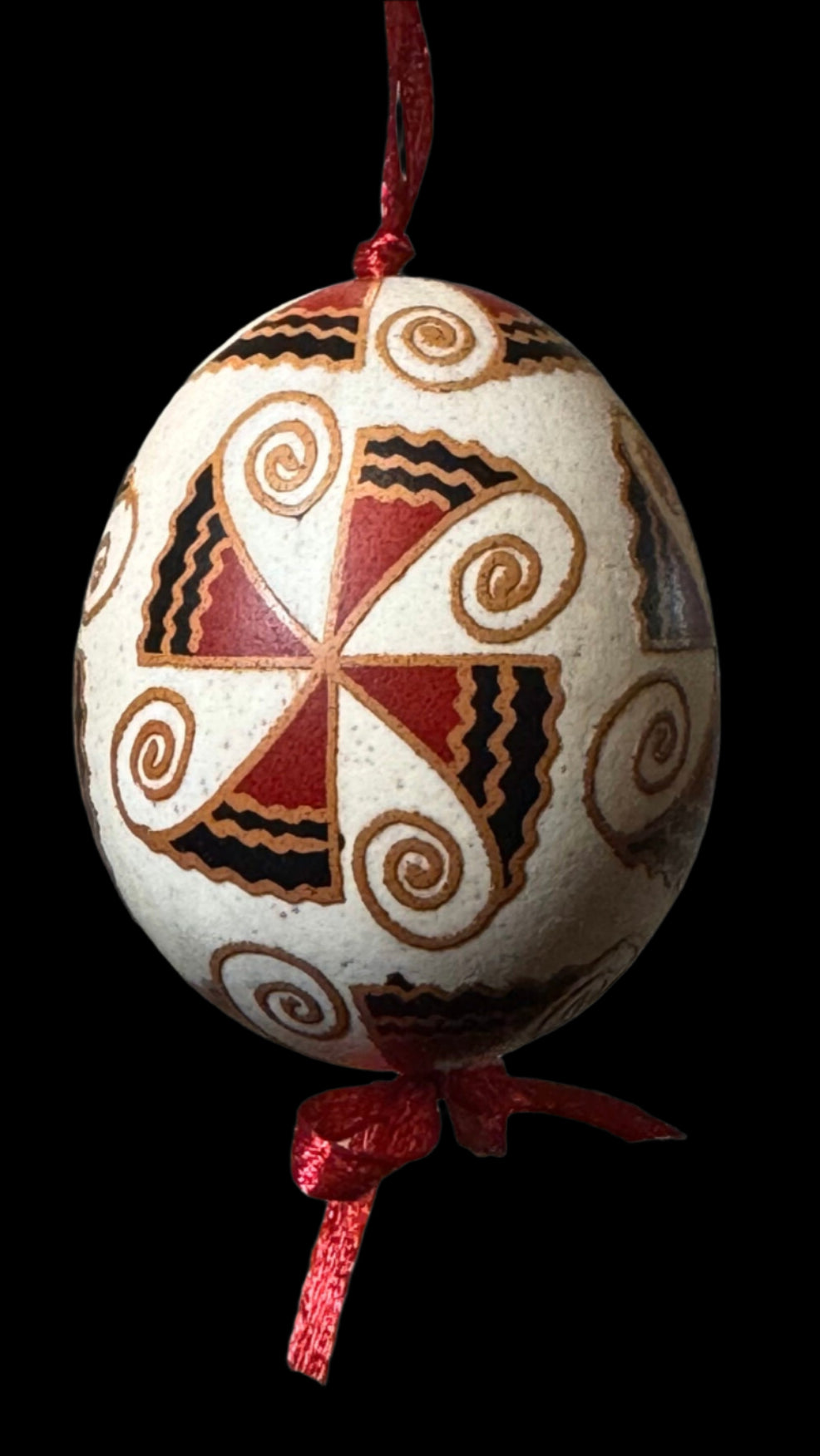 Hand-painted Ukrainian chicken Pysanka #23