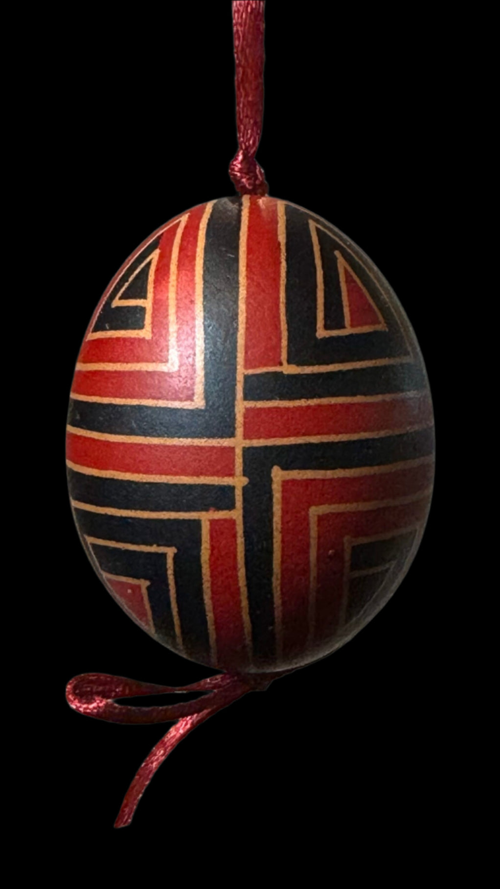 Hand-painted Ukrainian chicken Pysanka #25