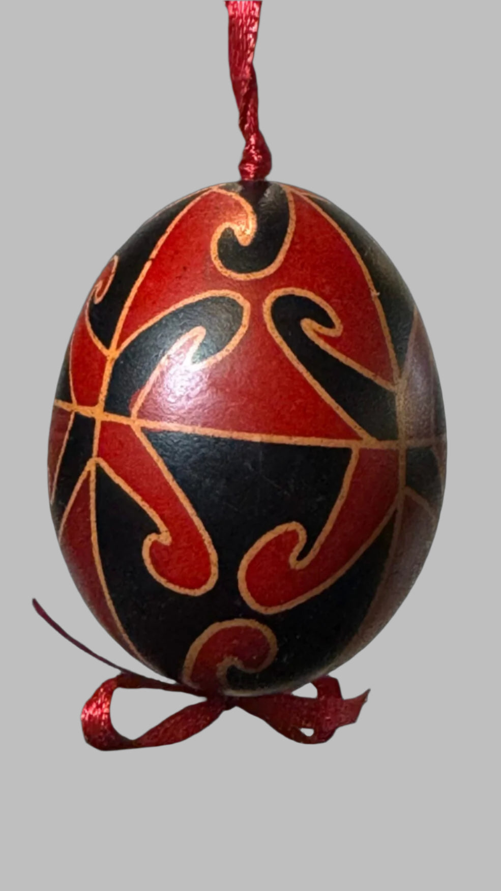 Hand-painted Ukrainian chicken Pysanka #27