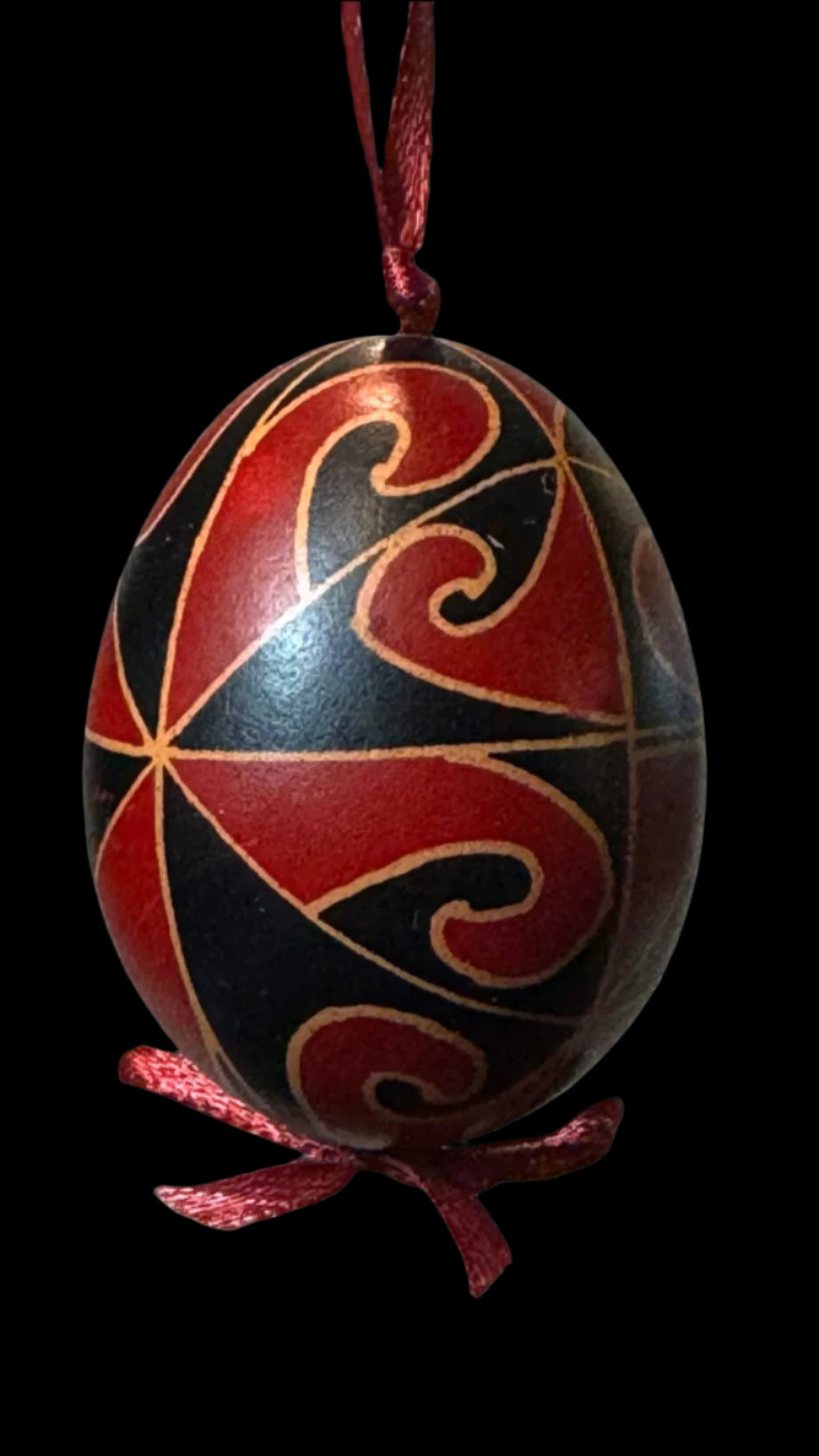 Hand-painted Ukrainian chicken Pysanka #28