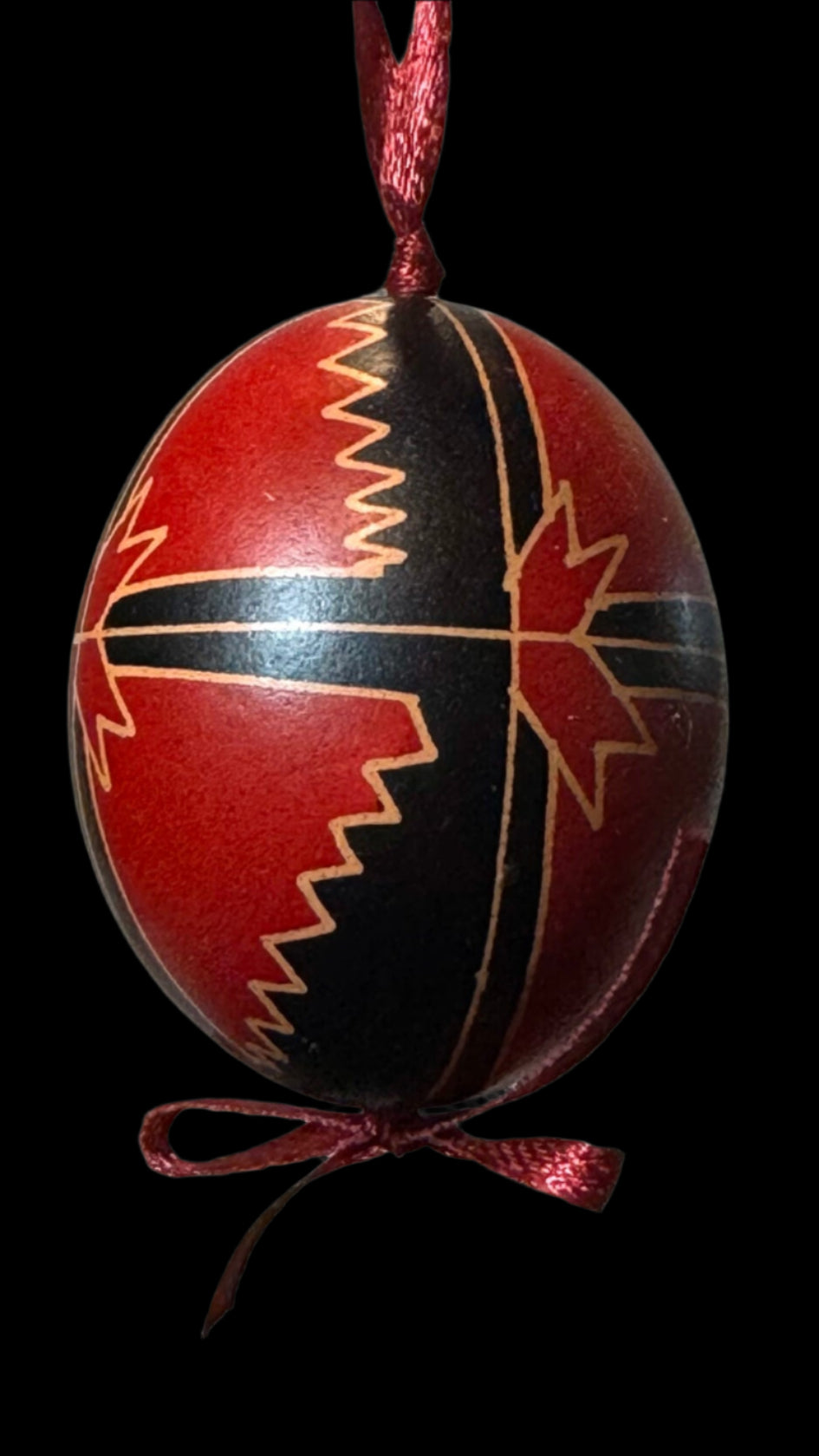Hand-painted Ukrainian chicken Pysanka #29