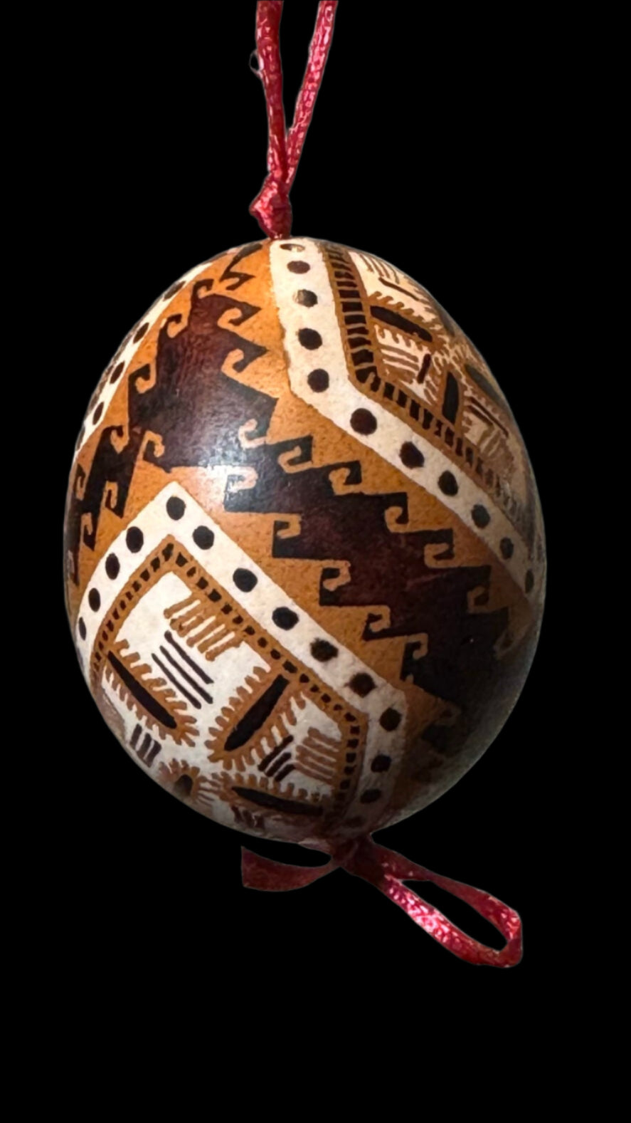 Hand-painted Ukrainian chicken Pysanka #33