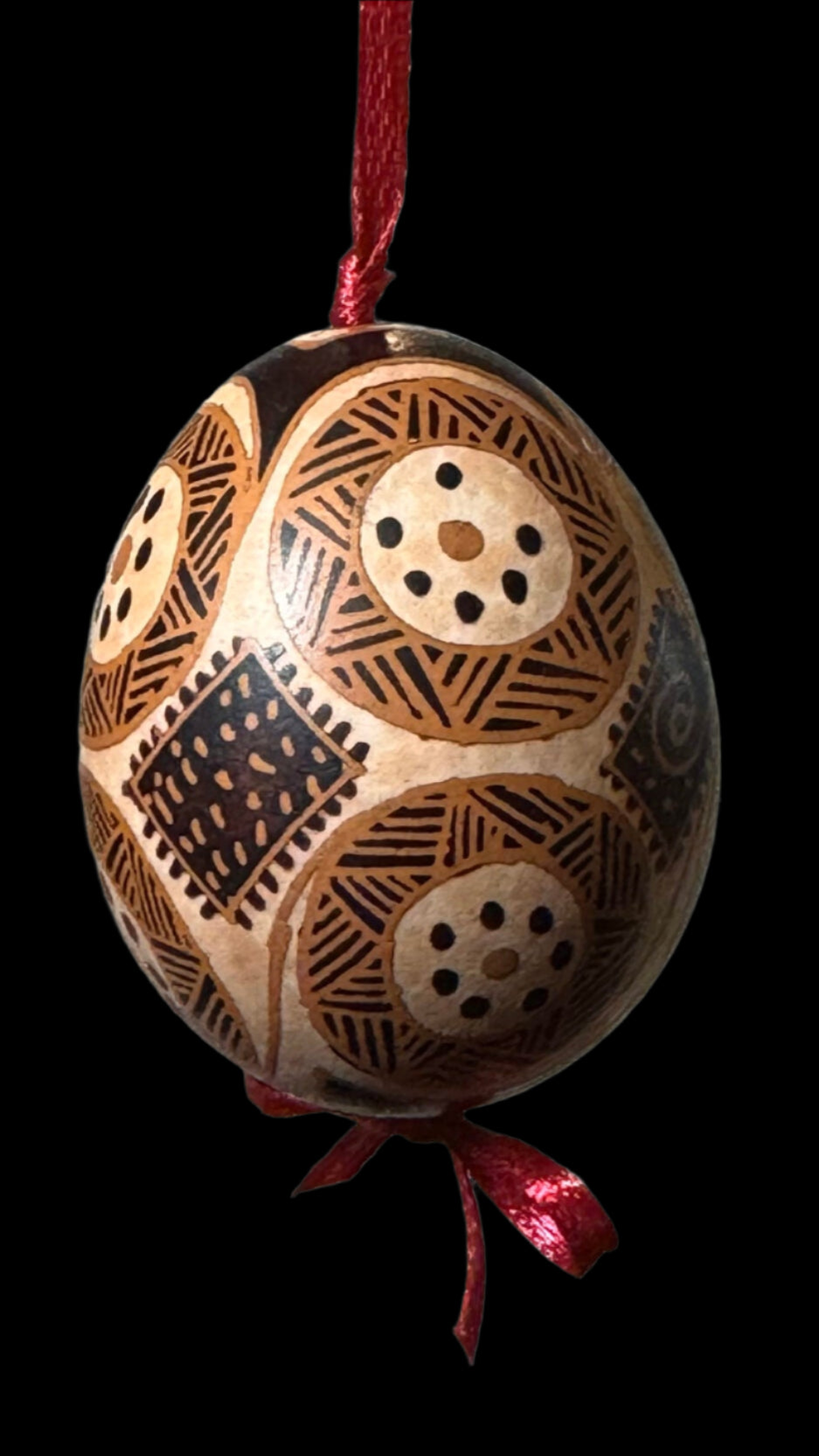 Hand-painted Ukrainian chicken Pysanka #34