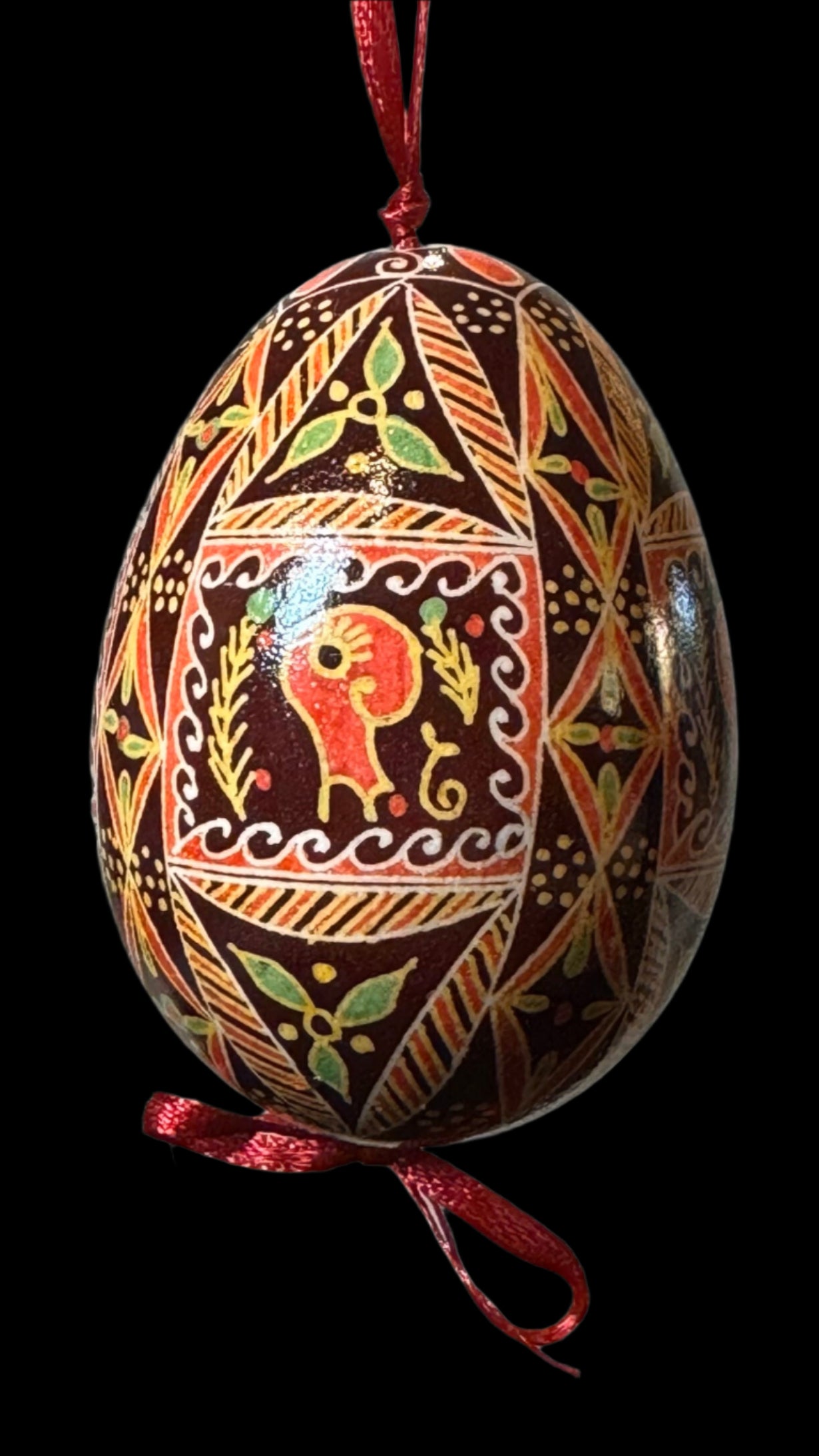 Handmade Goose Egg Pysanka - Custom Ukrainian Easter Egg - Heirloom Art Piece # 4