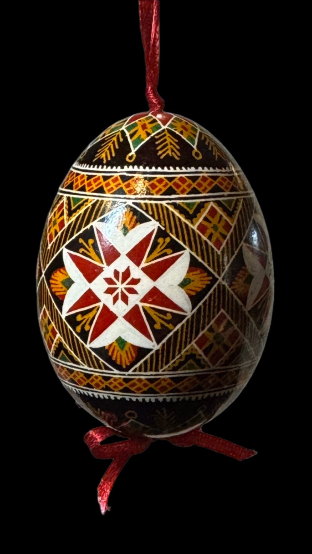 Museum-Quality Goose Egg Pysanka - Hand-Painted Ukrainian Easter Egg #11