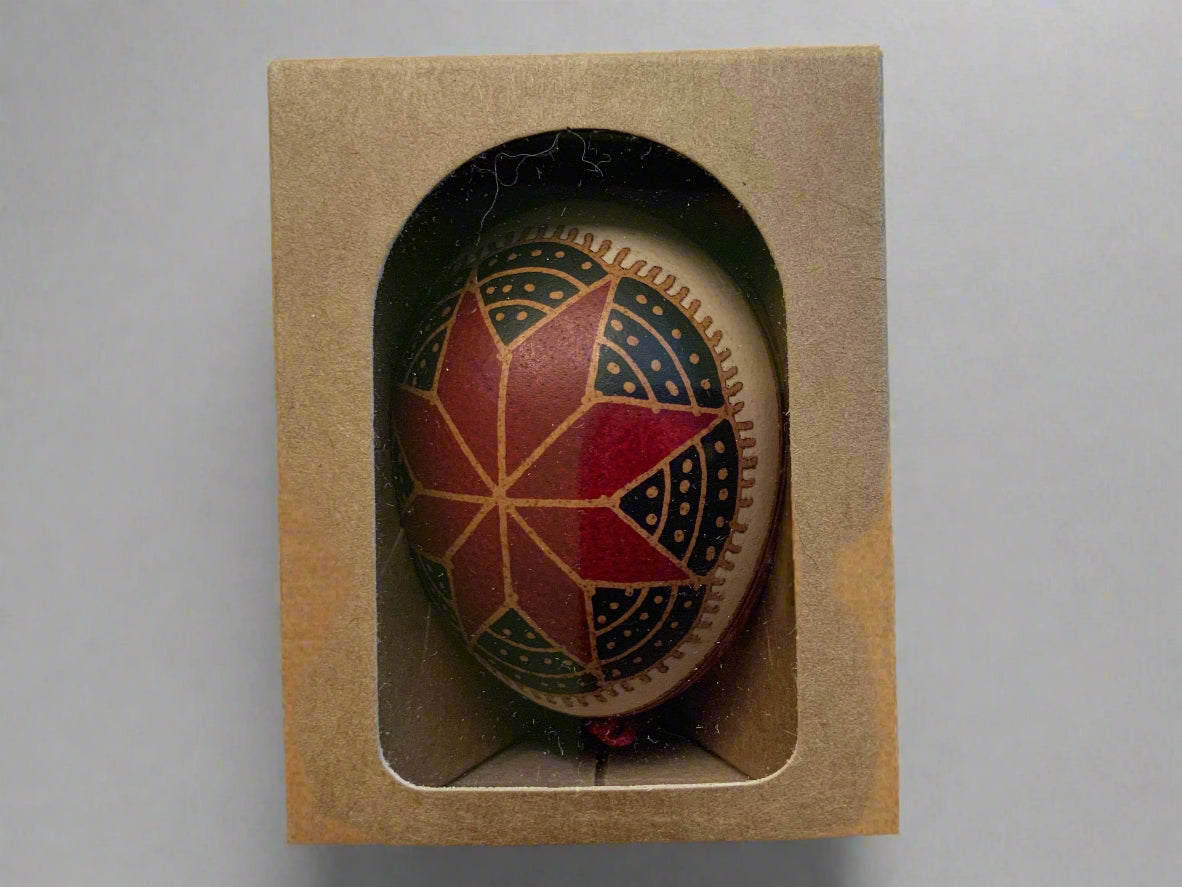 Hand-painted Ukrainian chicken Pysanka #14
