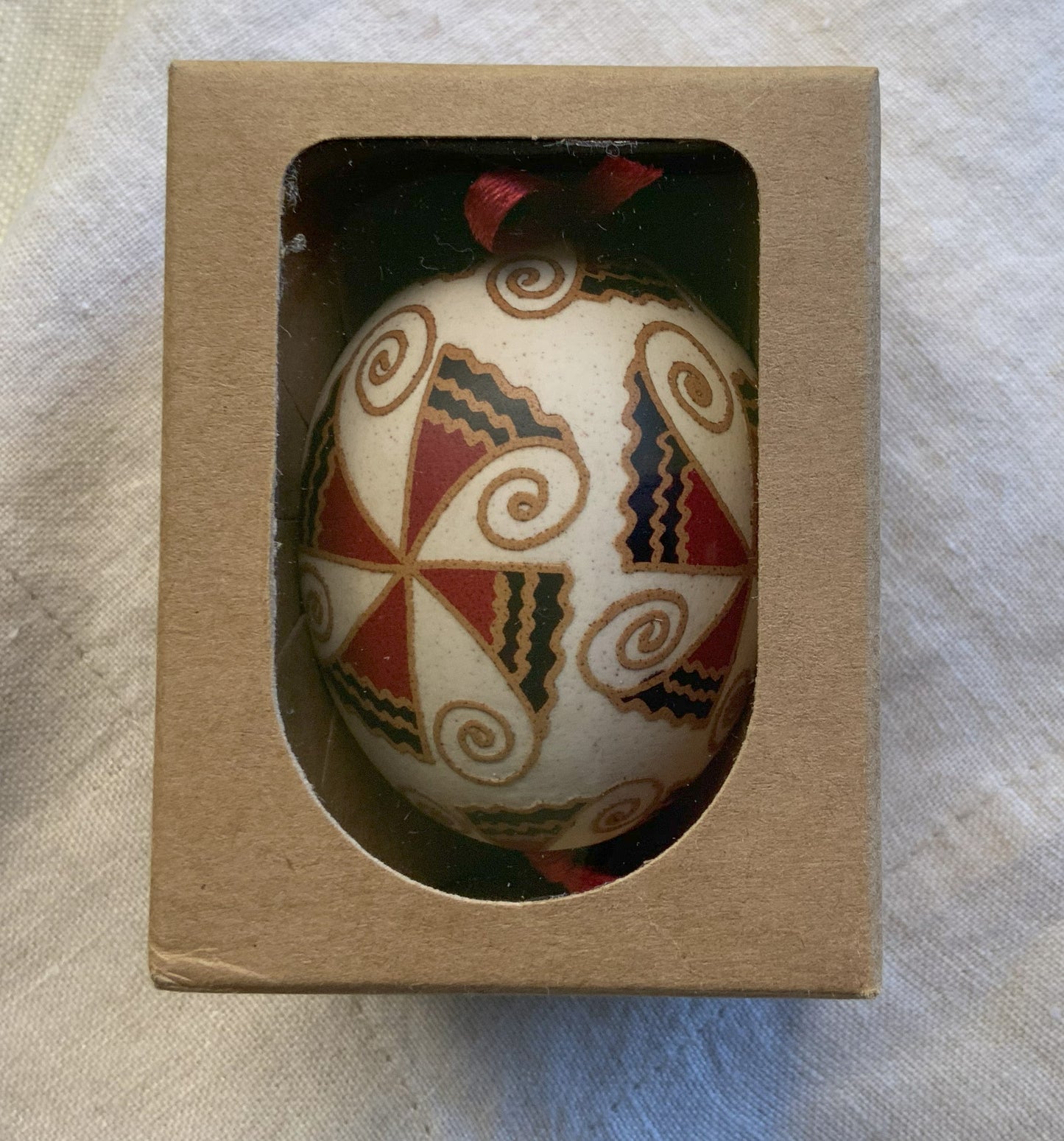 Hand-painted Ukrainian chicken Pysanka #23