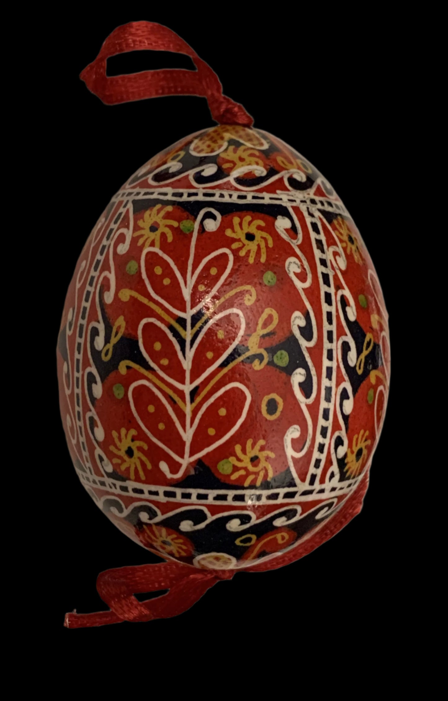 Hand-painted Ukrainian chicken Pysanka #2