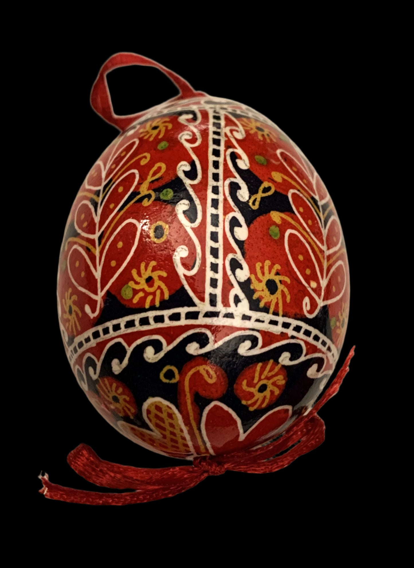 Hand-painted Ukrainian chicken Pysanka #2