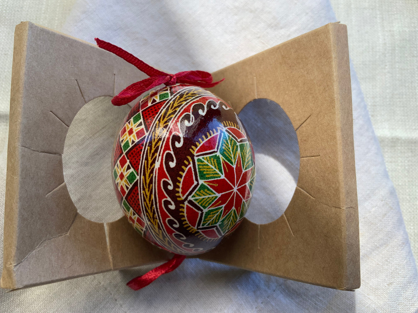 Hand-painted Ukrainian chicken Pysanka #3