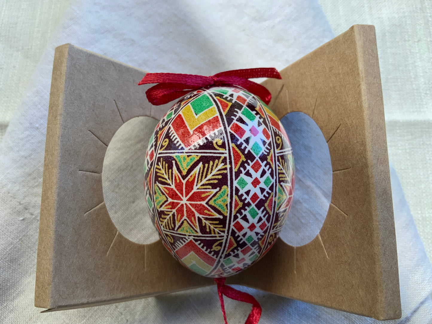 Hand-painted Ukrainian chicken Pysanka #5