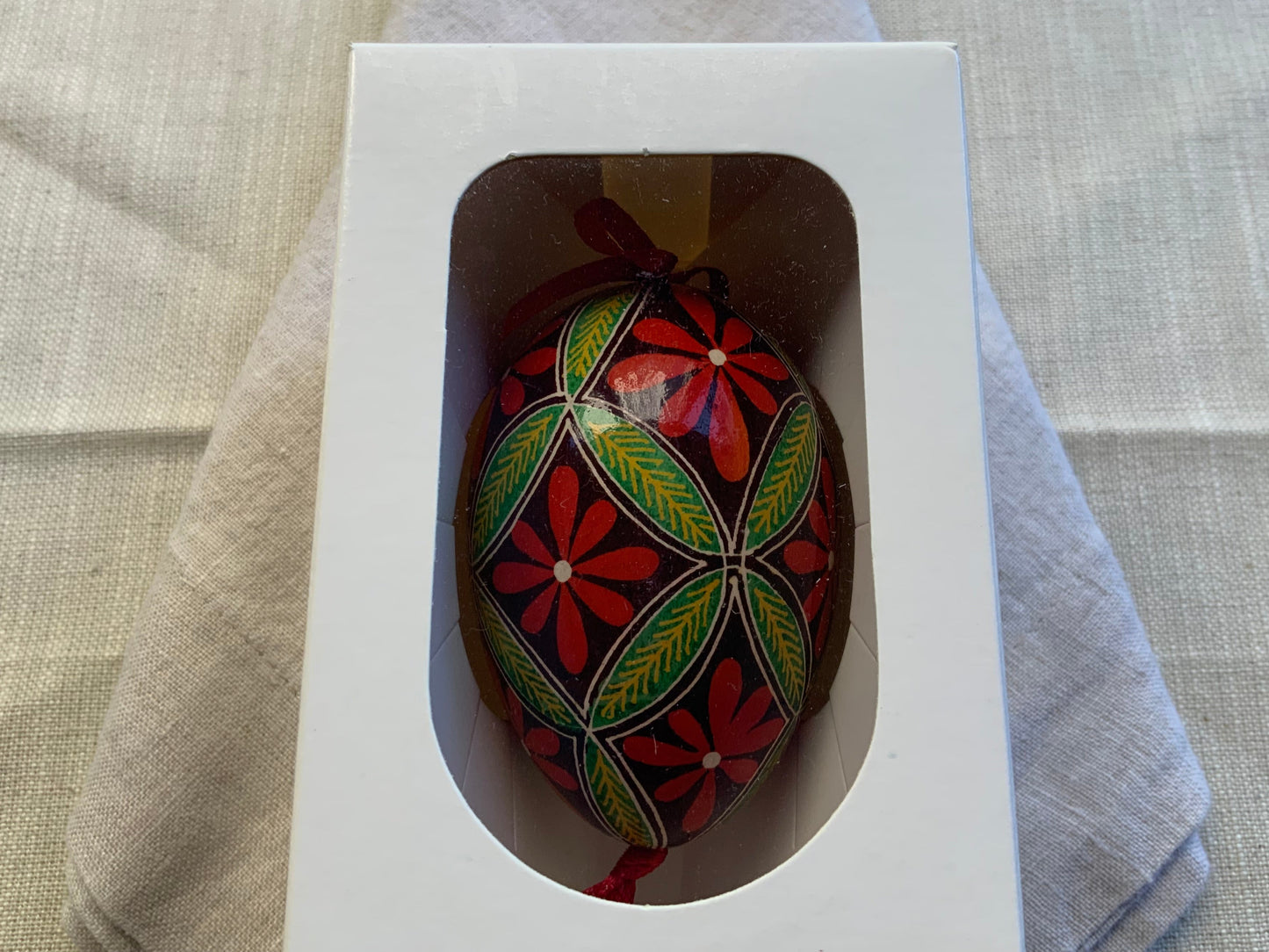 Museum-Quality Goose Egg Pysanka - Hand-Painted Ukrainian Easter Egg # 3