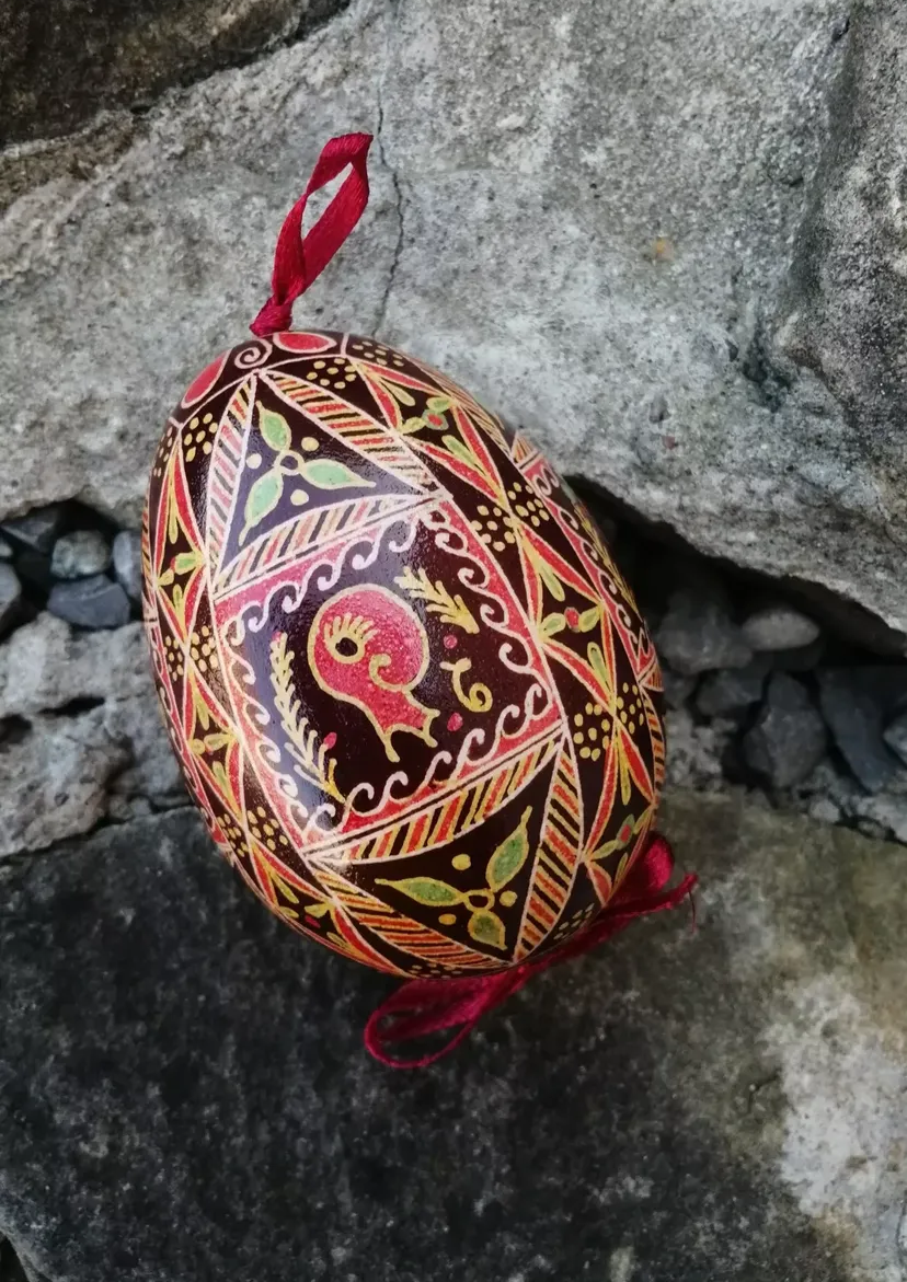 Handmade Goose Egg Pysanka - Custom Ukrainian Easter Egg - Heirloom Art Piece # 4