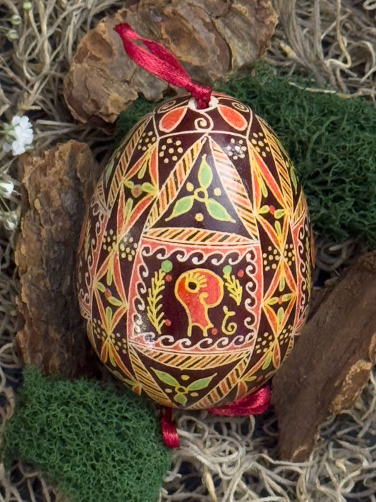 Handmade Goose Egg Pysanka - Custom Ukrainian Easter Egg - Heirloom Art Piece # 4