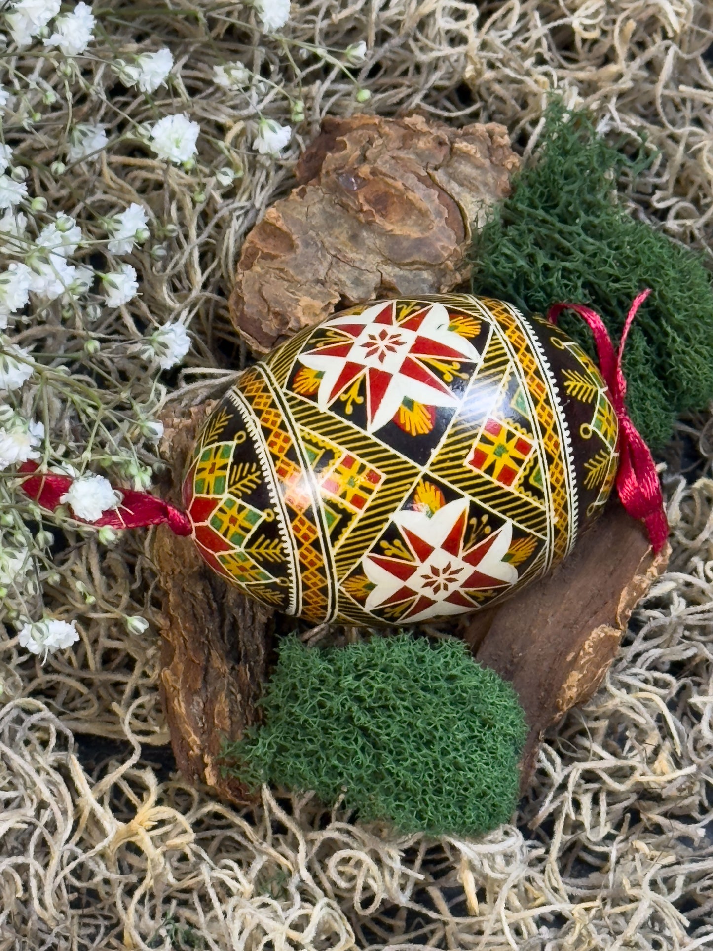 Museum-Quality Goose Egg Pysanka - Hand-Painted Ukrainian Easter Egg #11