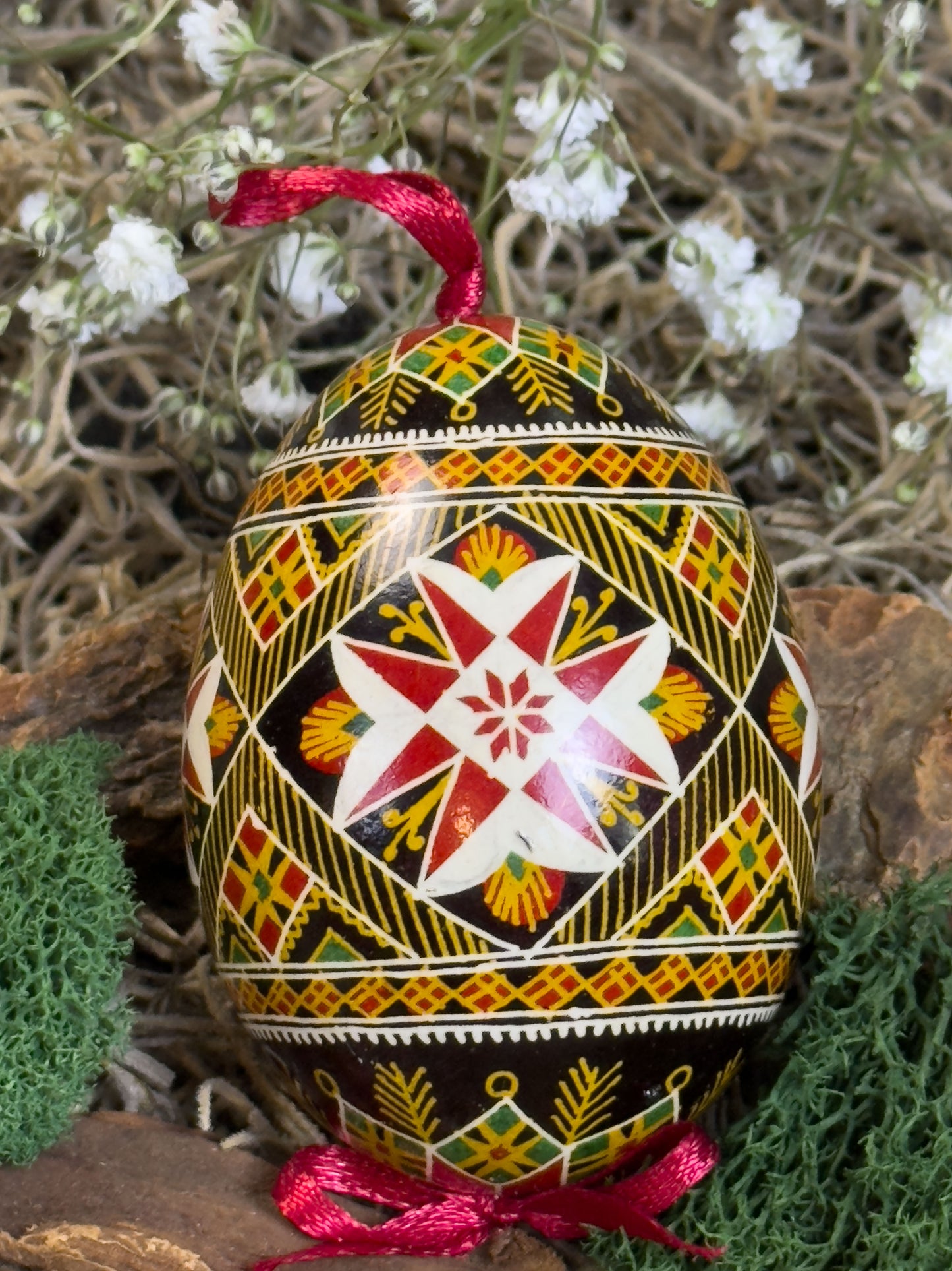 Museum-Quality Goose Egg Pysanka - Hand-Painted Ukrainian Easter Egg #11