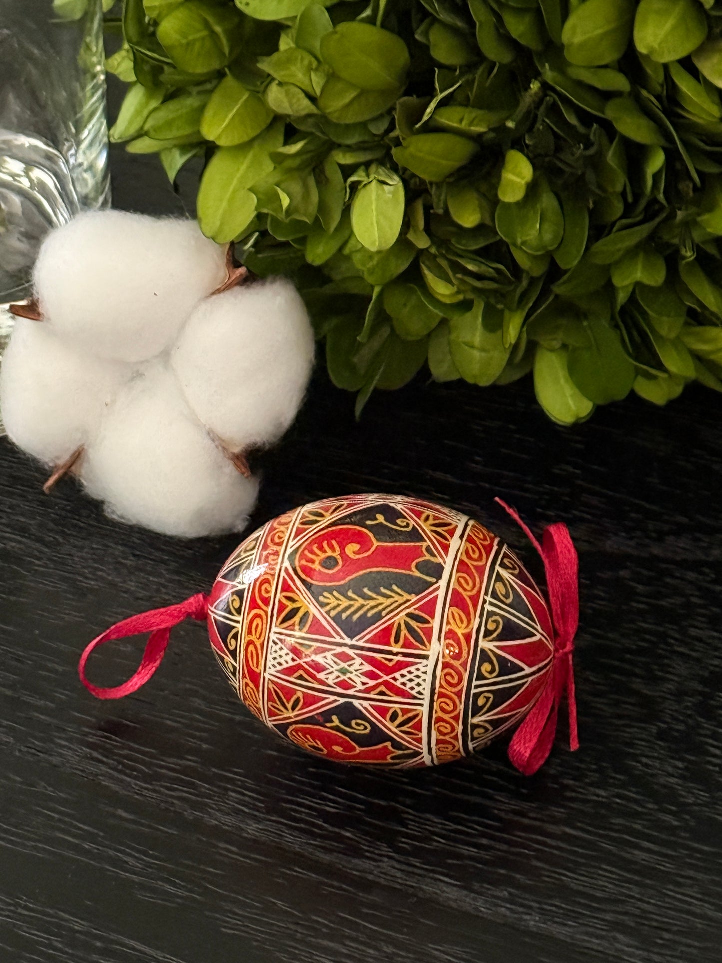 Hand-painted Ukrainian chicken Pysanka #7