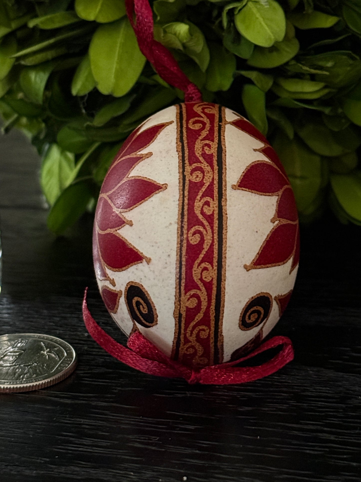 Hand-painted Ukrainian chicken Pysanka #11
