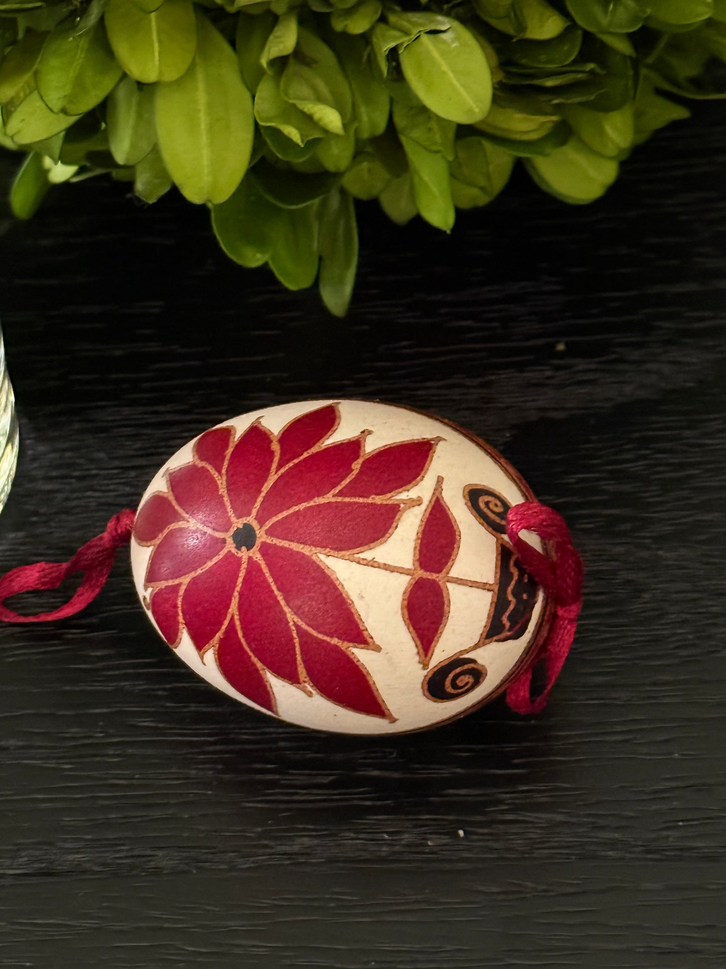 Hand-painted Ukrainian chicken Pysanka #11
