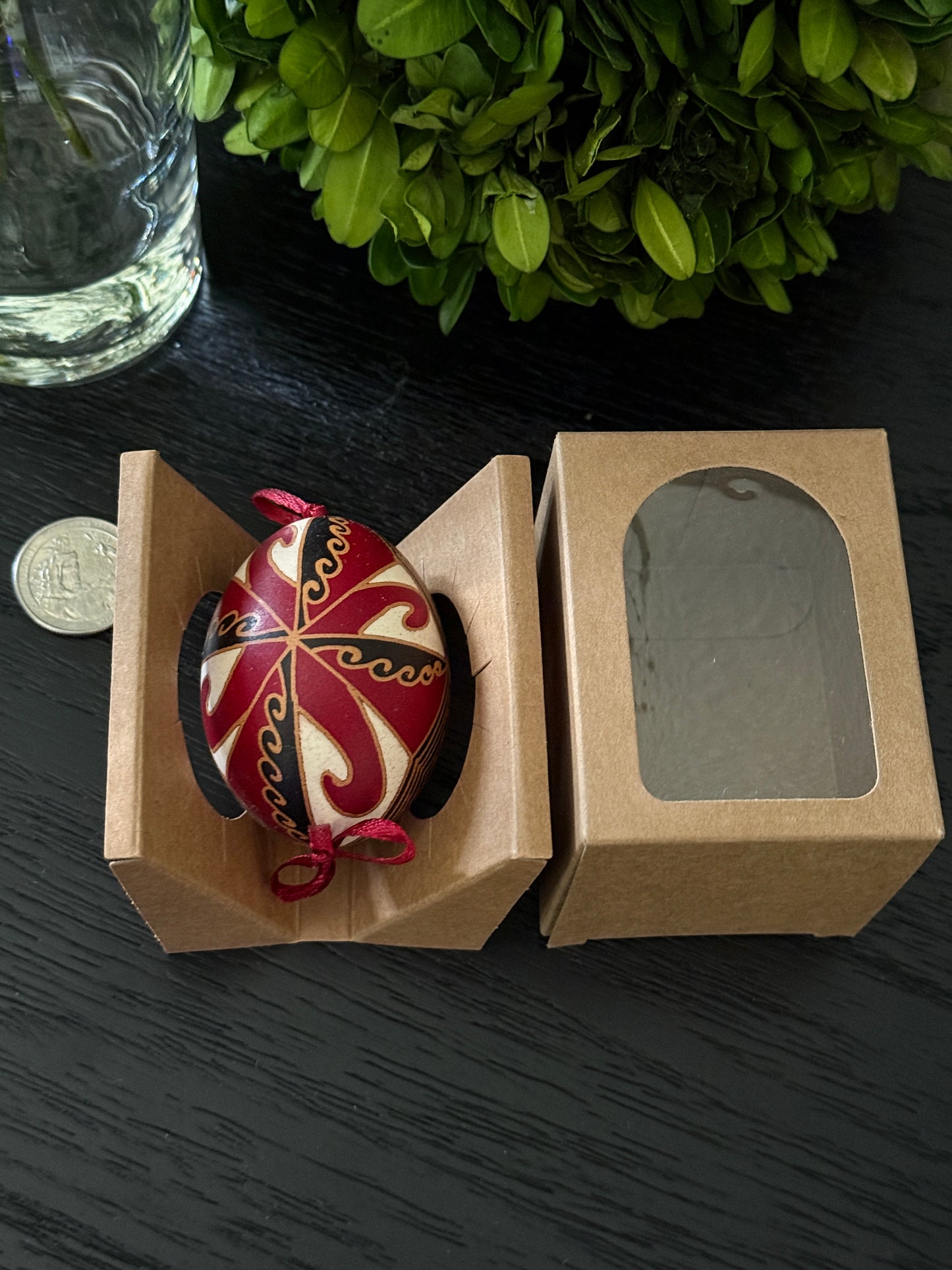 Hand-painted Ukrainian chicken Pysanka #20