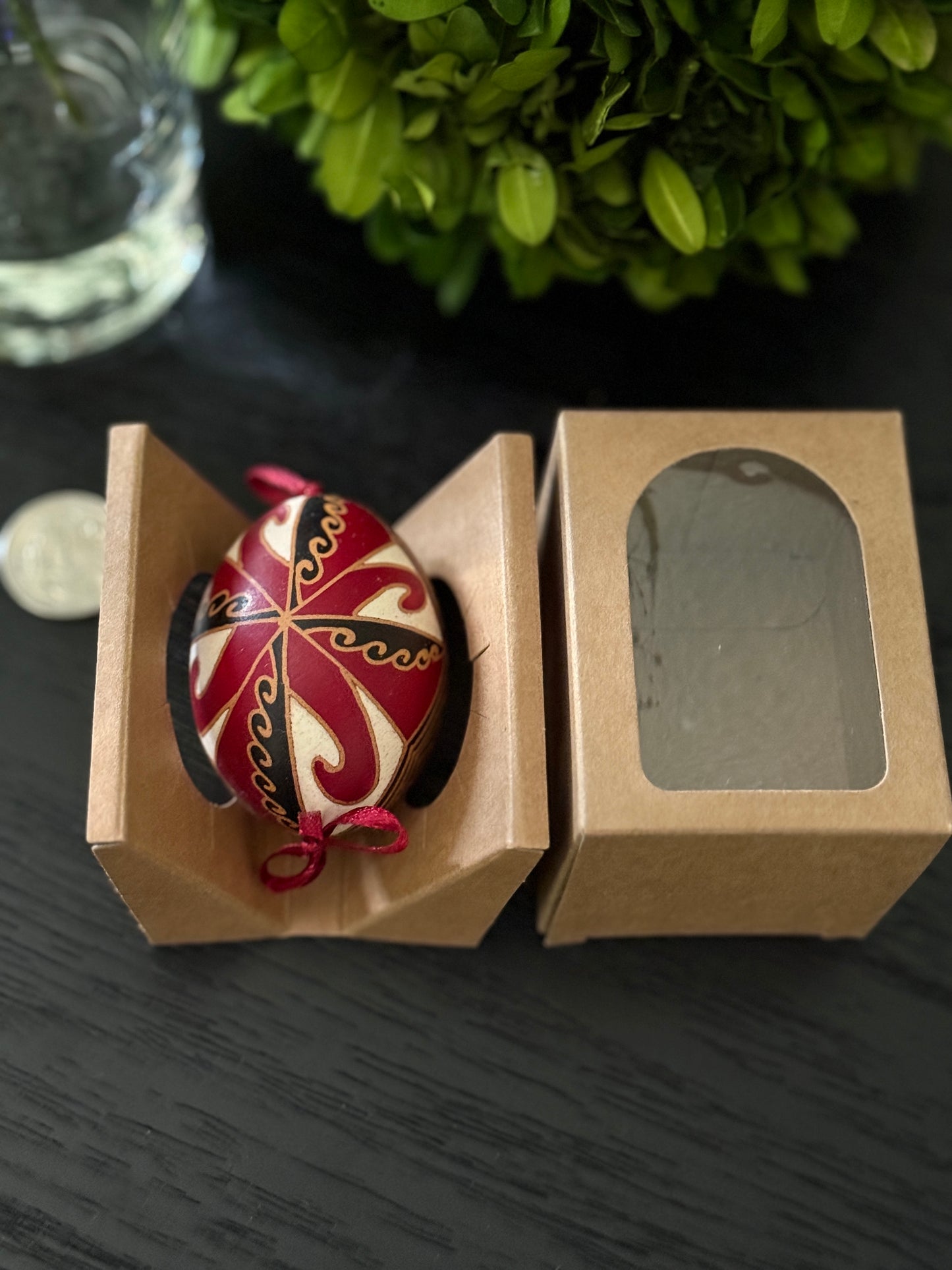Hand-painted Ukrainian chicken Pysanka #20