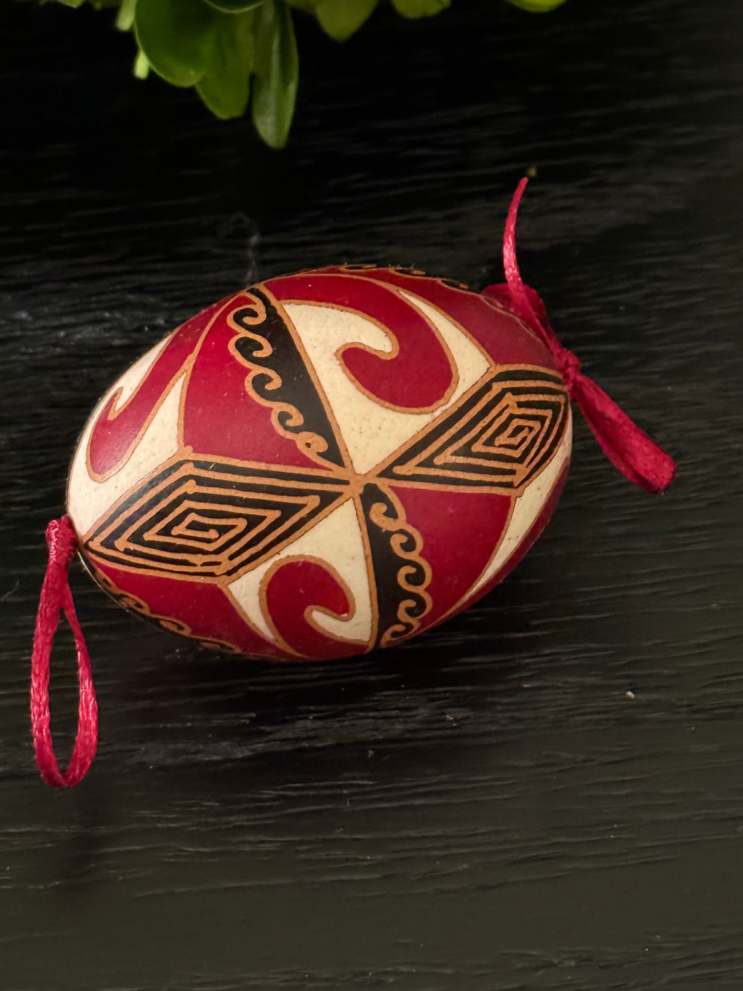 Hand-painted Ukrainian chicken Pysanka #20