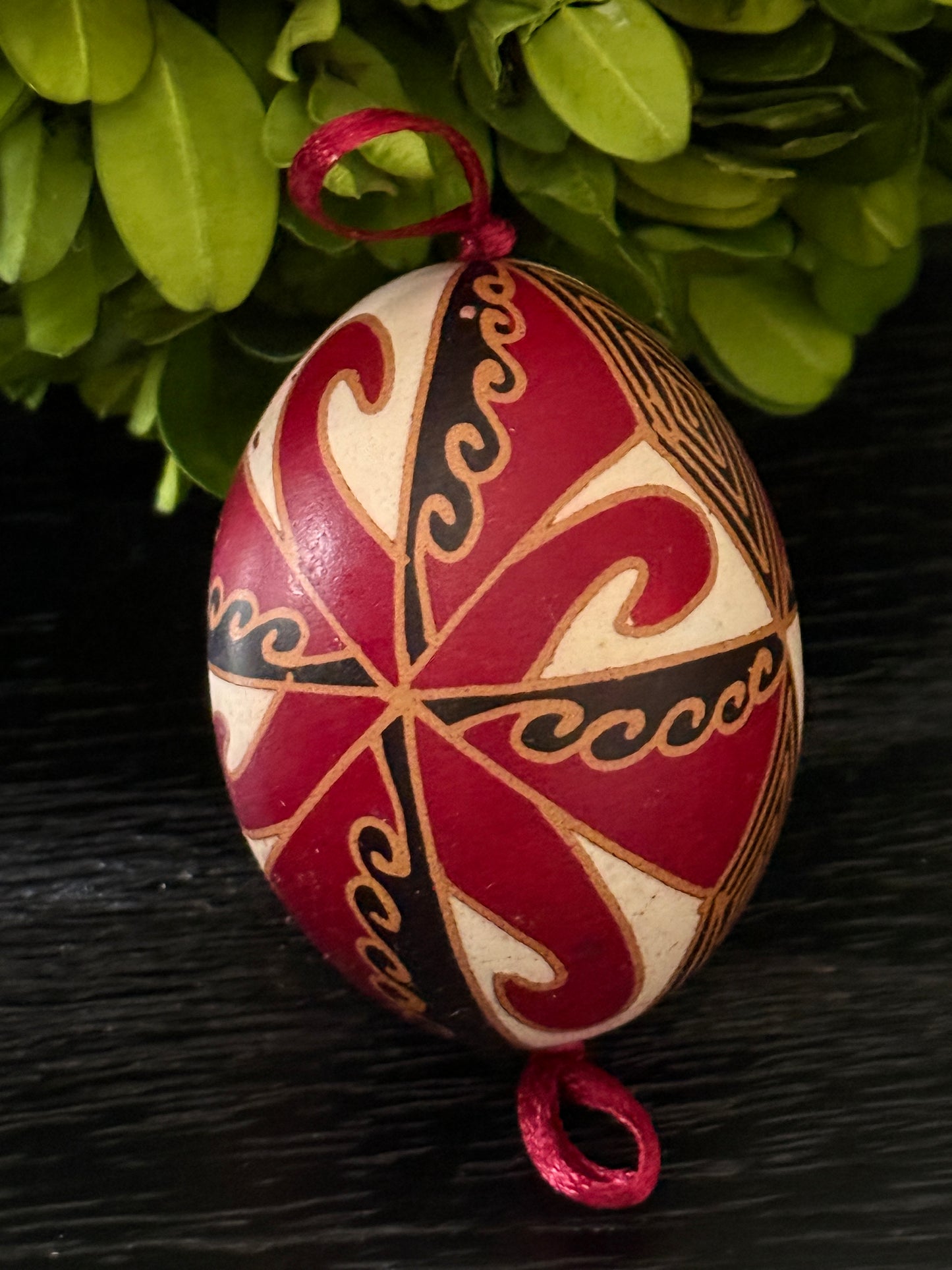 Hand-painted Ukrainian chicken Pysanka #20