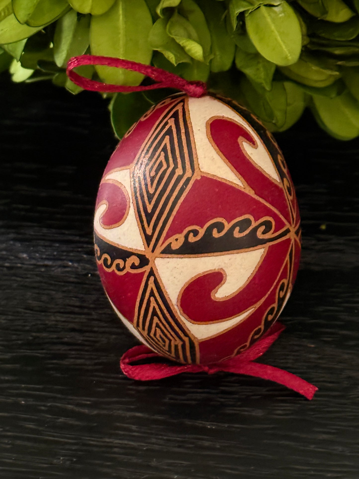 Hand-painted Ukrainian chicken Pysanka #20