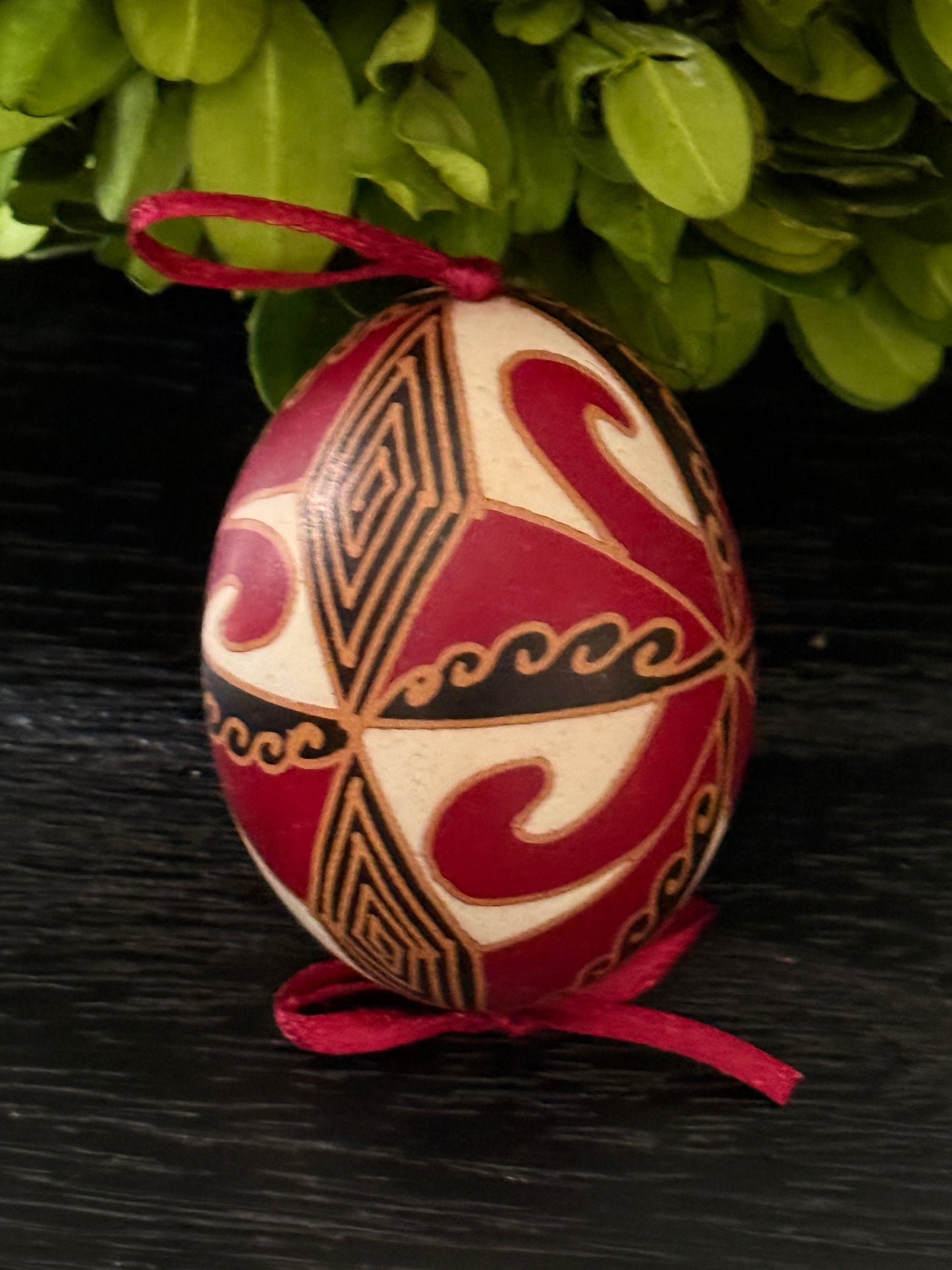 Hand-painted Ukrainian chicken Pysanka #20