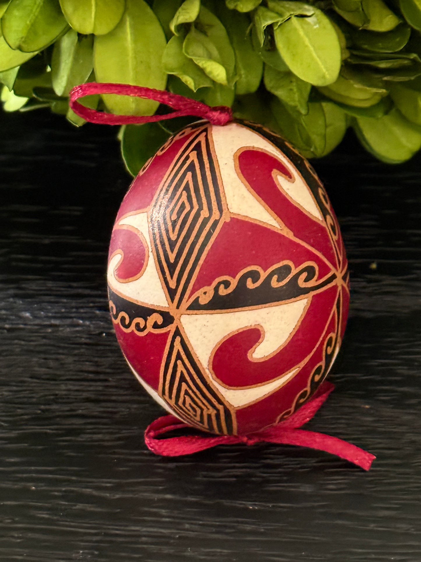 Hand-painted Ukrainian chicken Pysanka #20