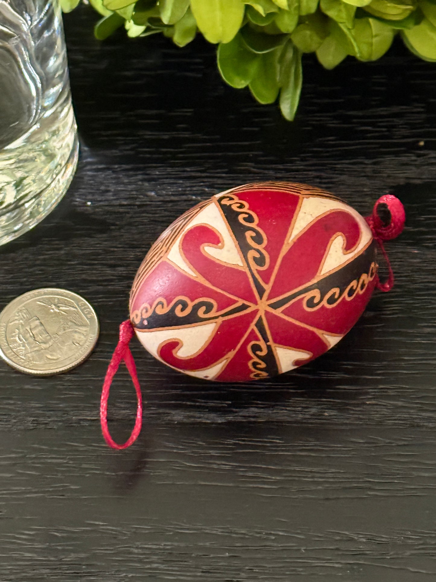 Hand-painted Ukrainian chicken Pysanka #20