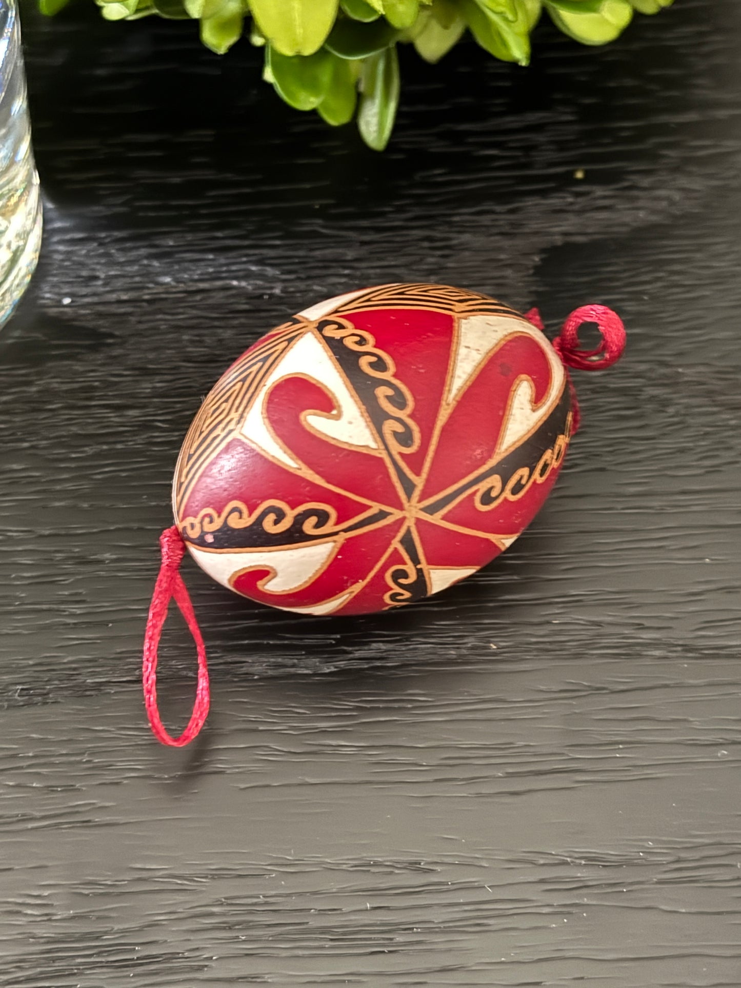 Hand-painted Ukrainian chicken Pysanka #20