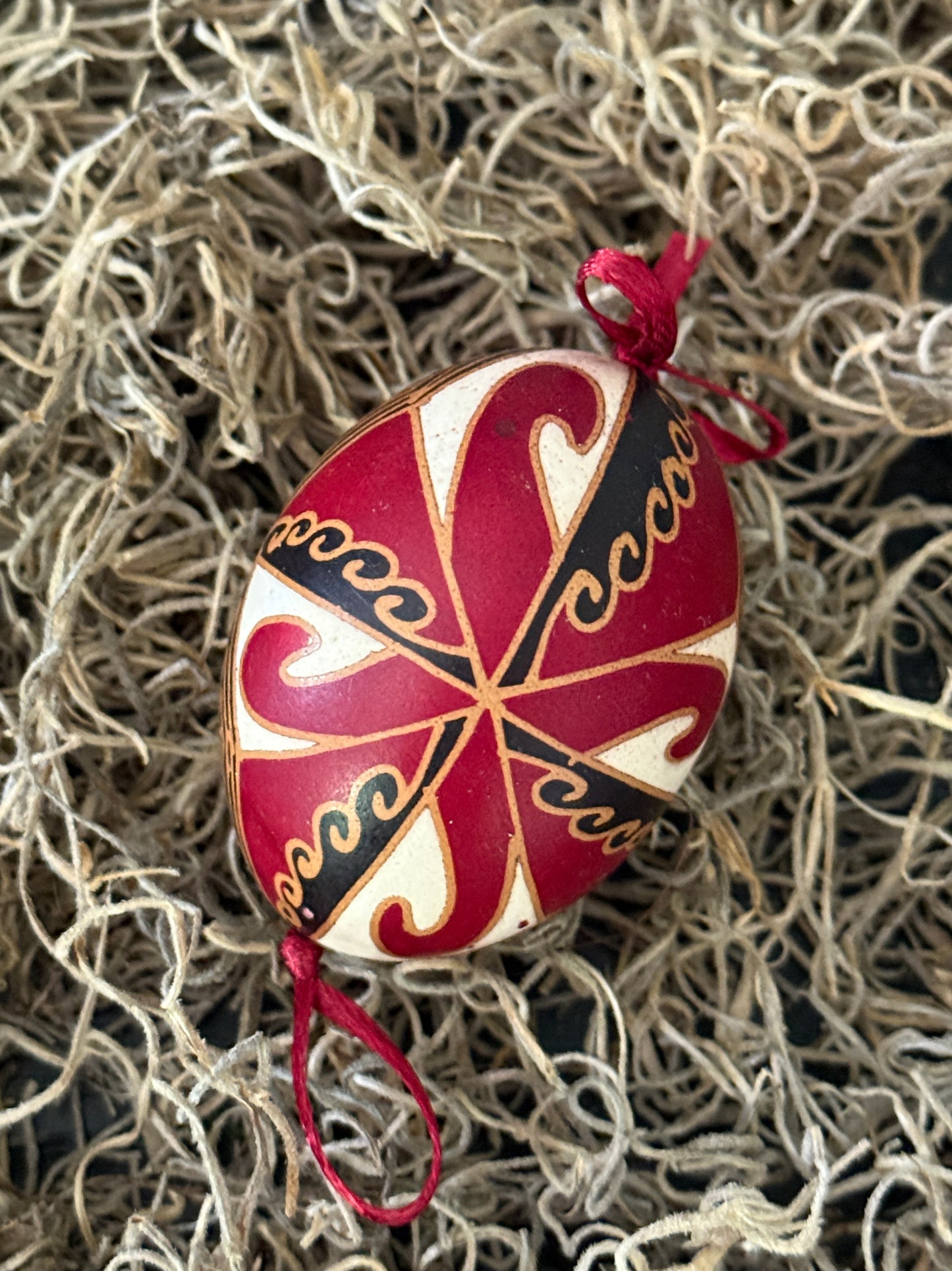 Hand-painted Ukrainian chicken Pysanka #20