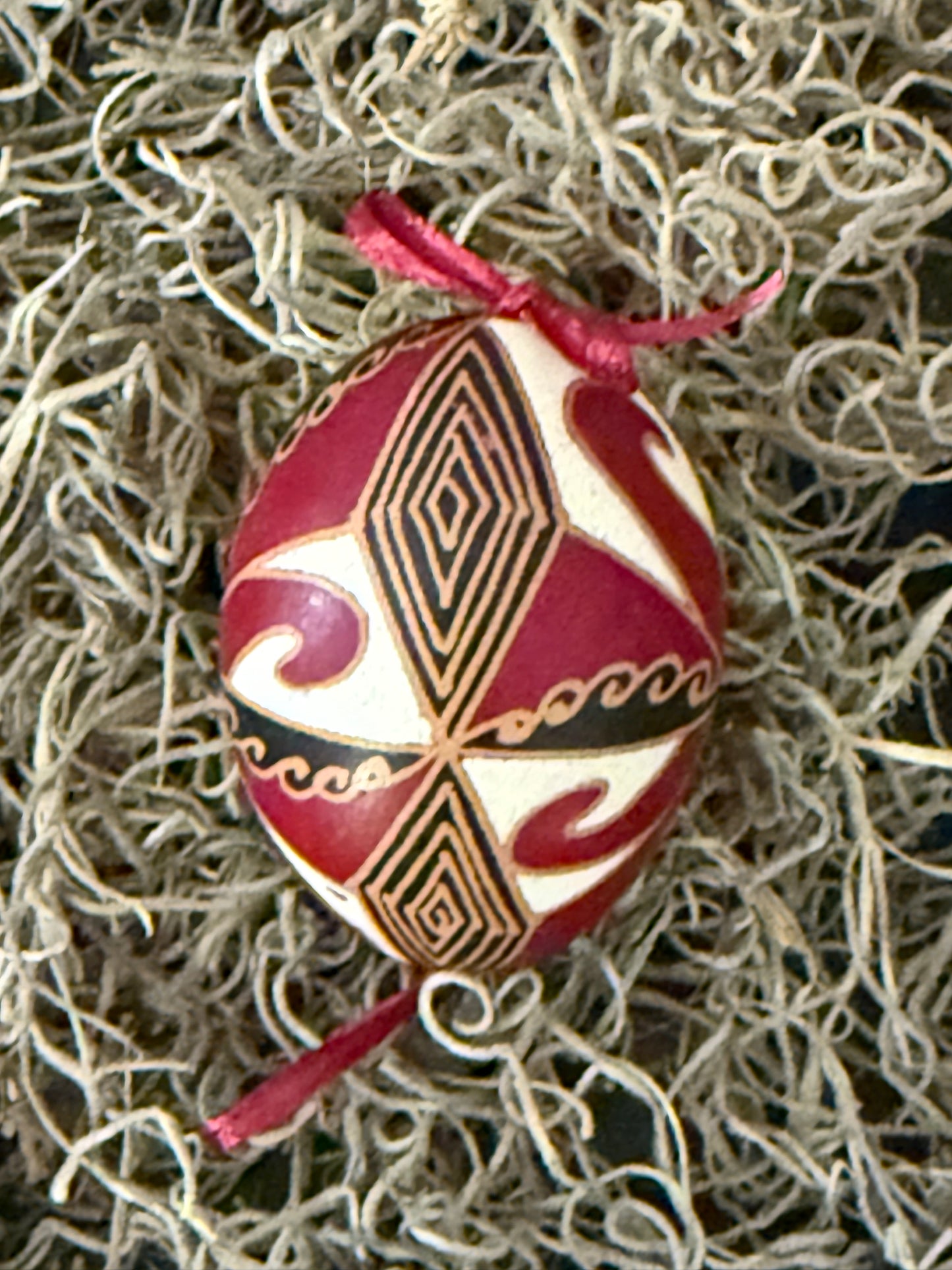 Hand-painted Ukrainian chicken Pysanka #20