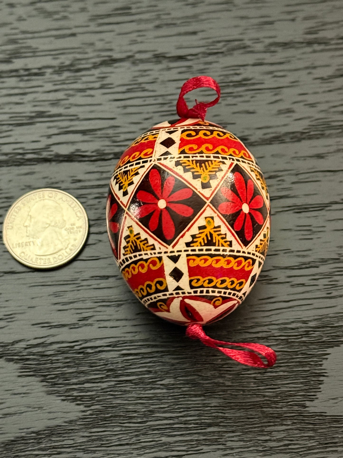 Hand-painted Ukrainian chicken Pysanka #8