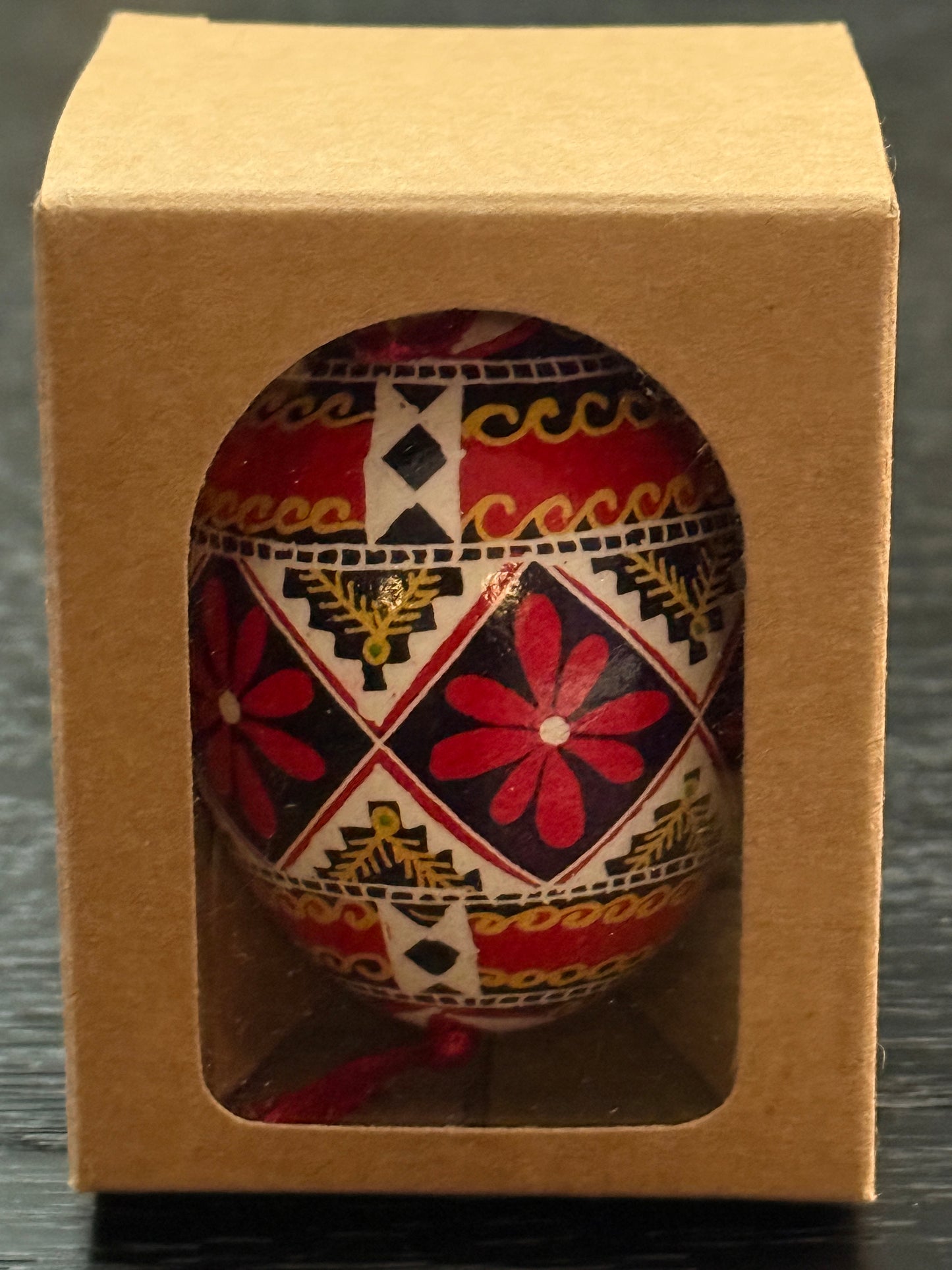 Hand-painted Ukrainian chicken Pysanka #8