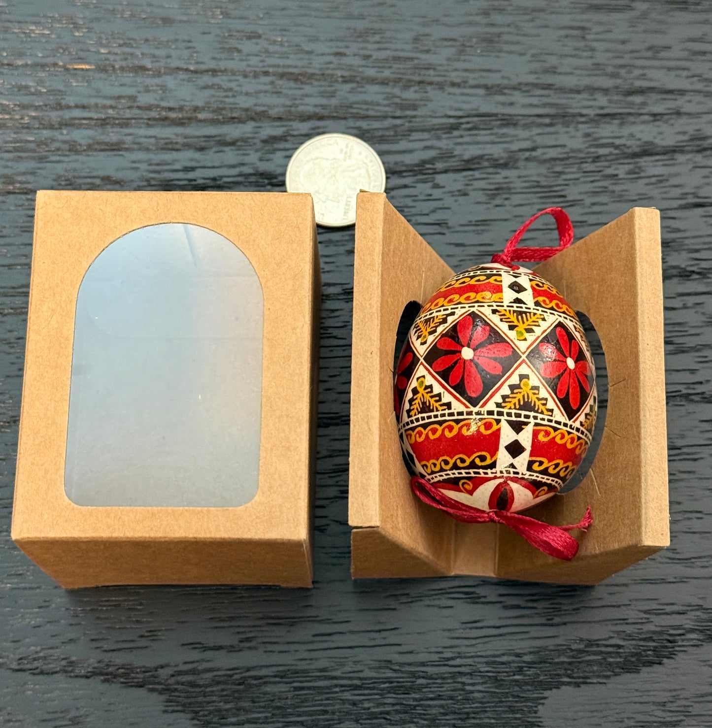 Hand-painted Ukrainian chicken Pysanka #8