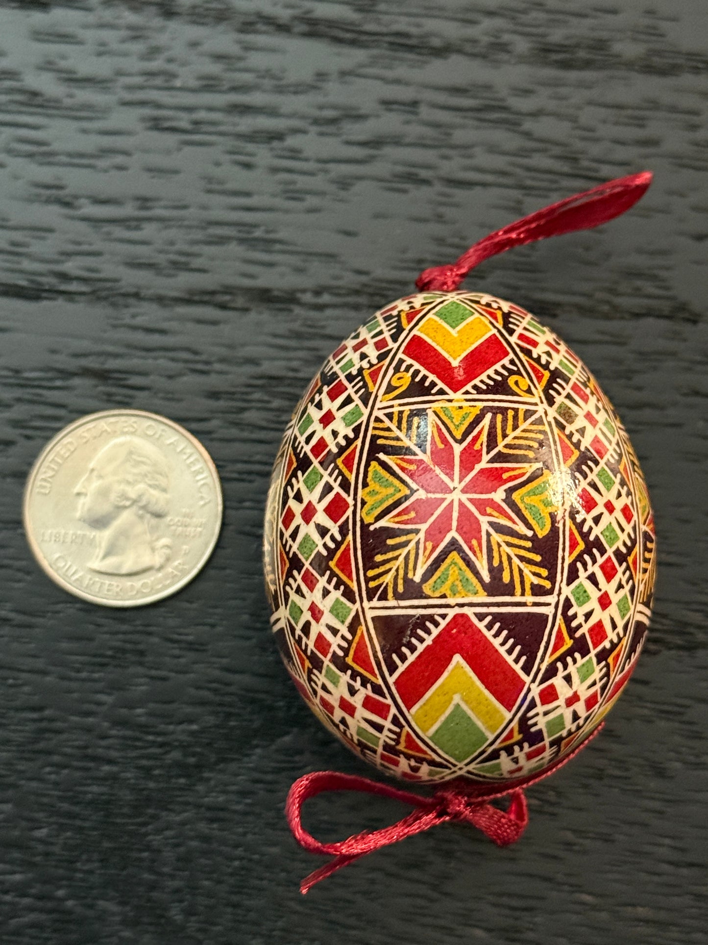 Hand-painted Ukrainian chicken Pysanka #5