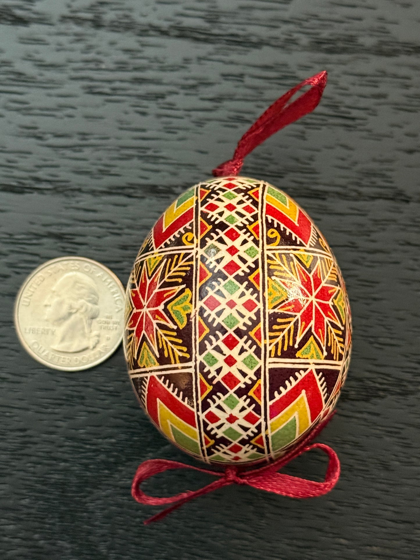Hand-painted Ukrainian chicken Pysanka #5
