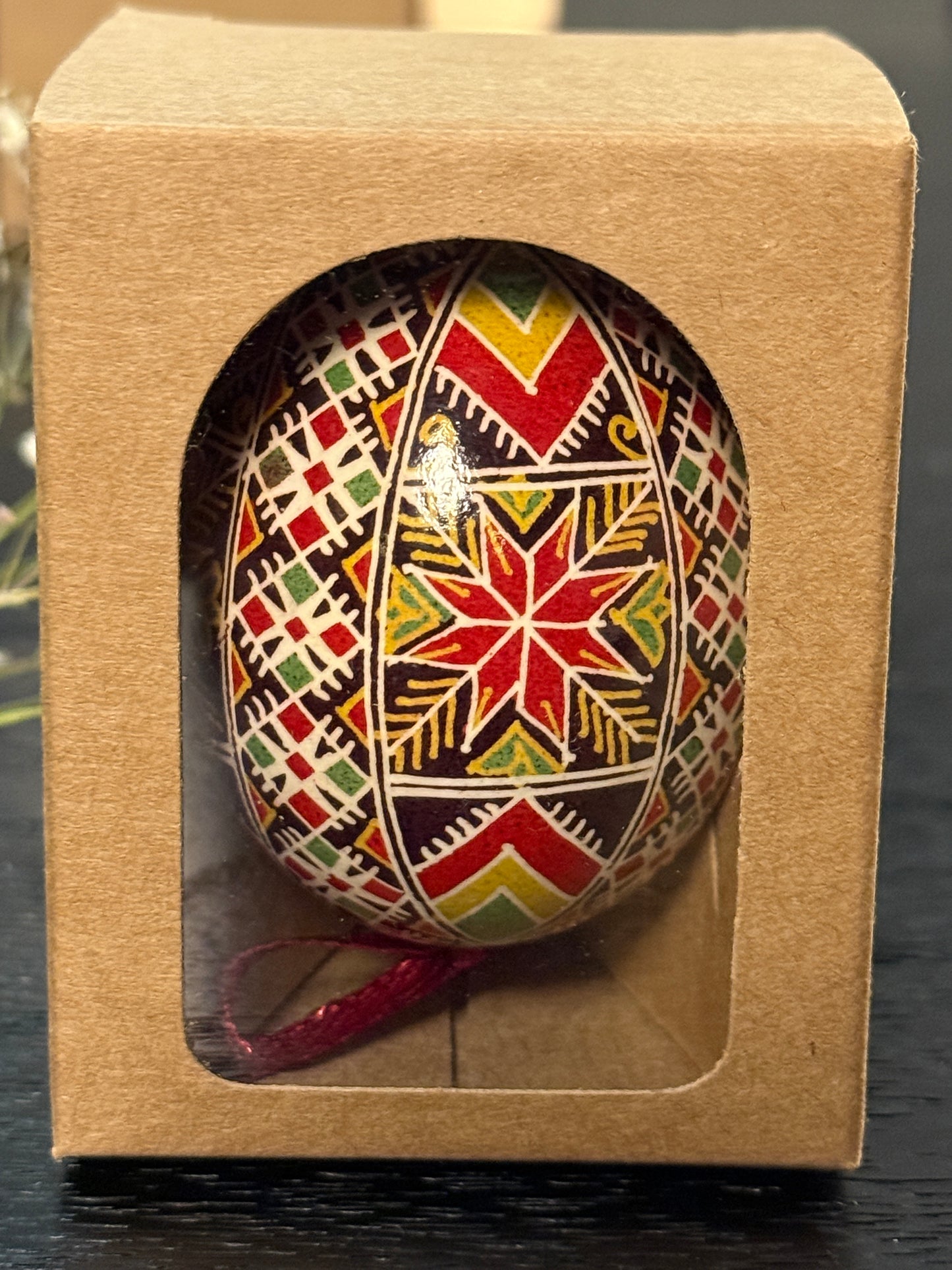 Hand-painted Ukrainian chicken Pysanka #5