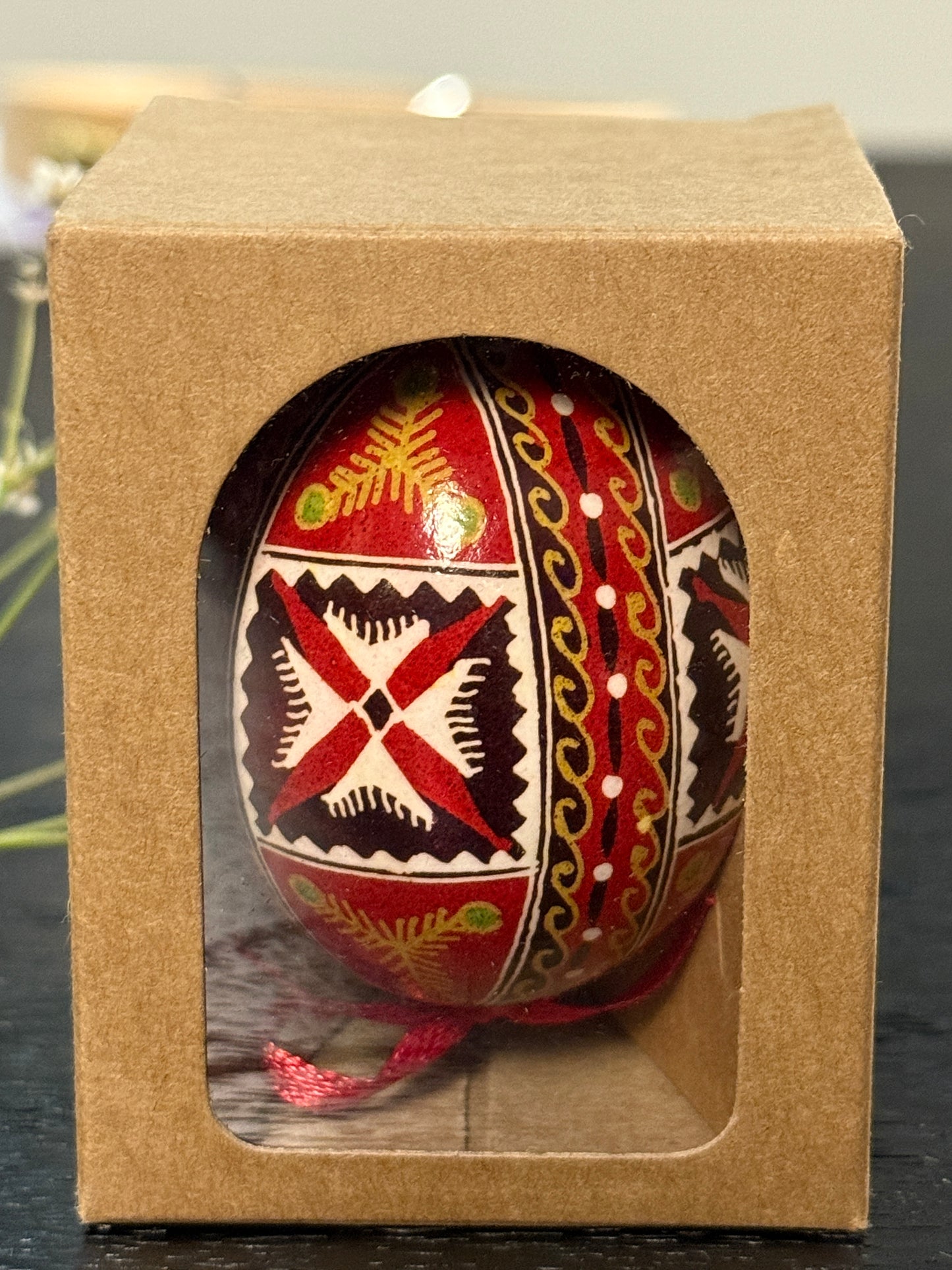Hand-painted Ukrainian chicken Pysanka #0