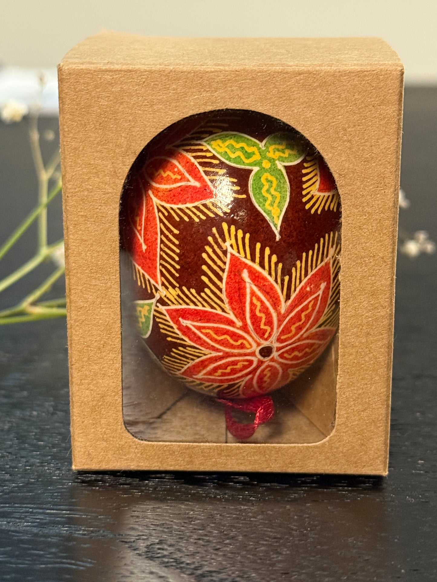 Hand-painted Ukrainian chicken Pysanka #6