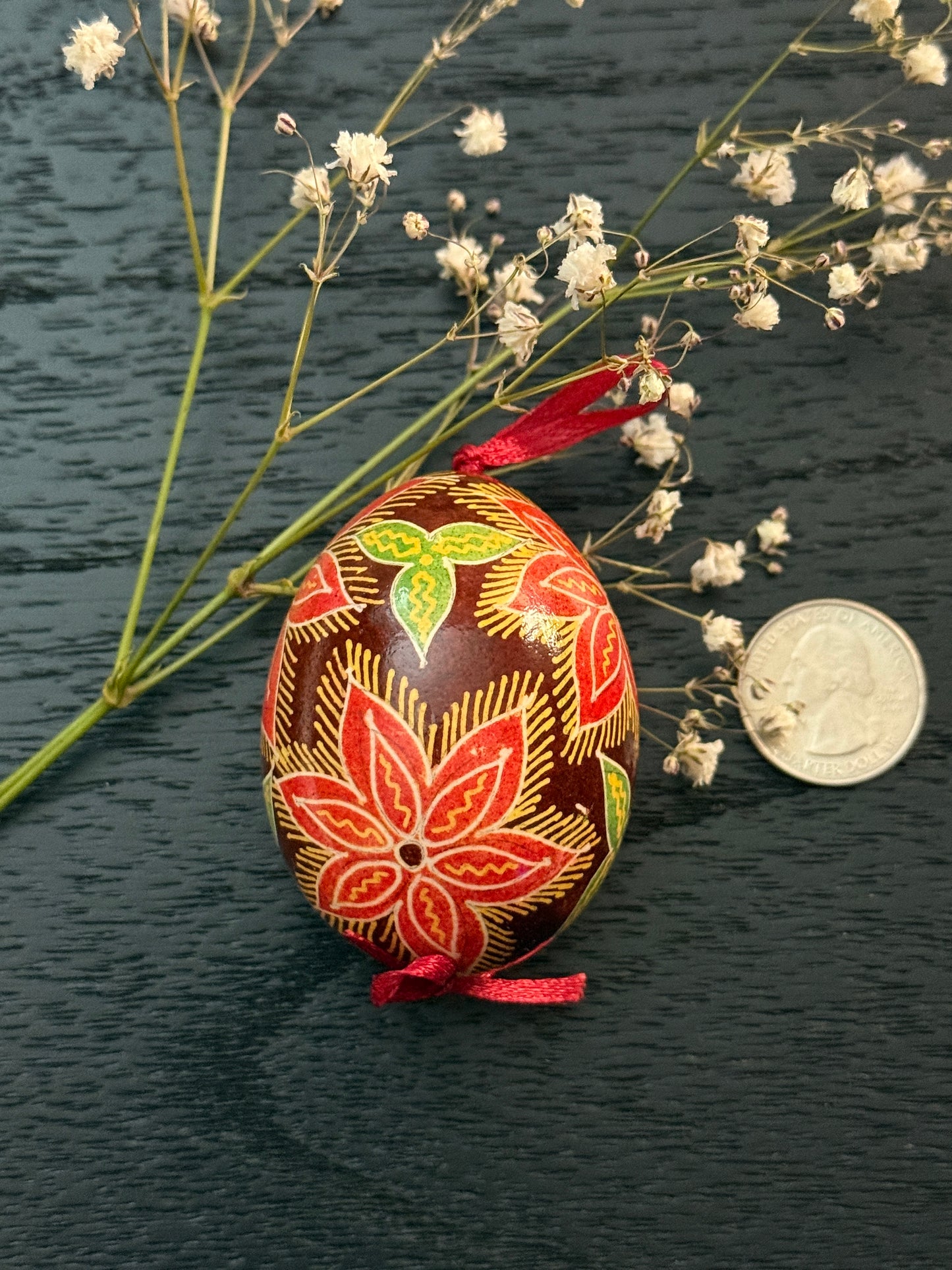 Hand-painted Ukrainian chicken Pysanka #6