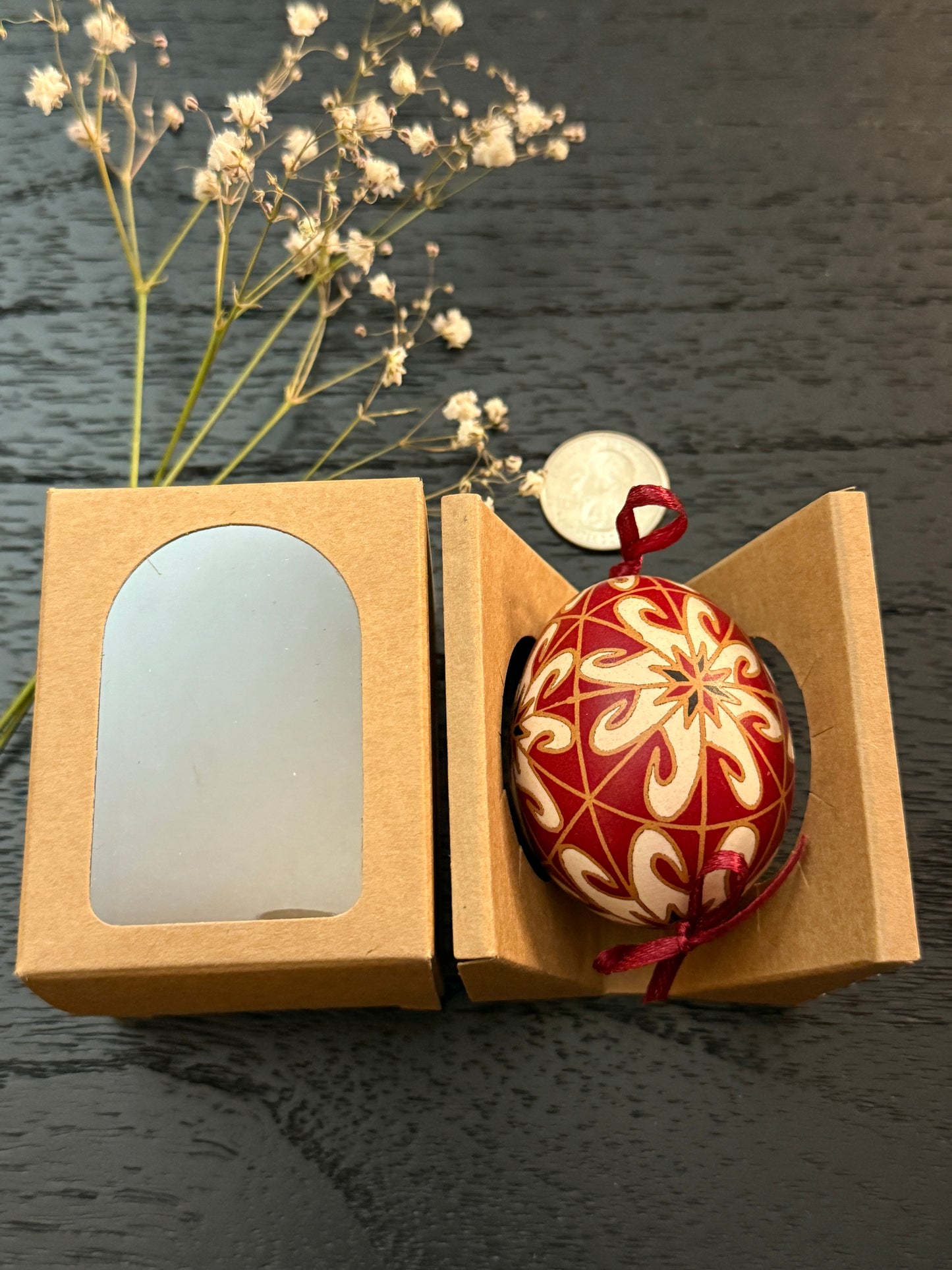 Hand-painted Ukrainian chicken Pysanka #15