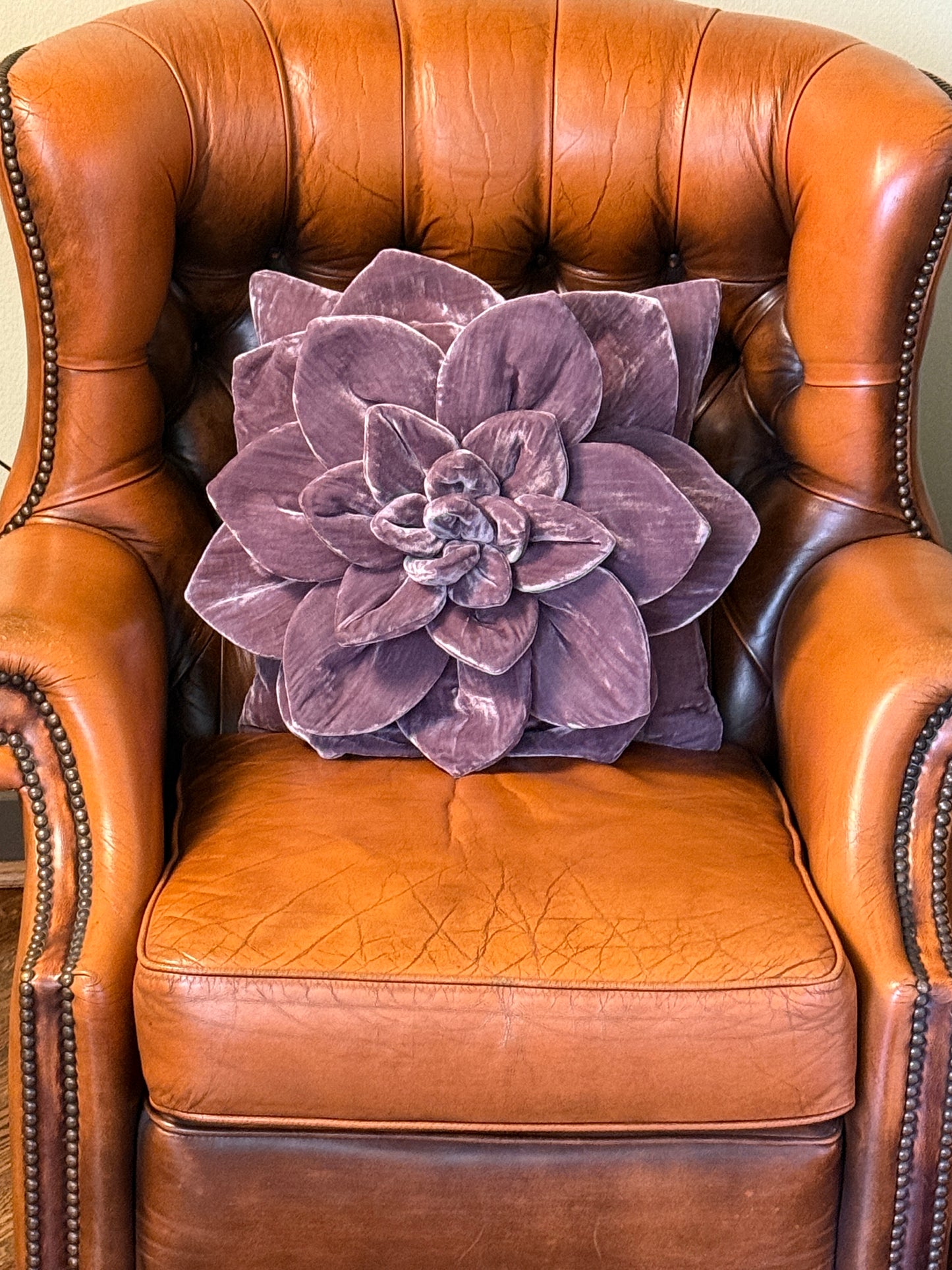 Purple Flower Pillow #1