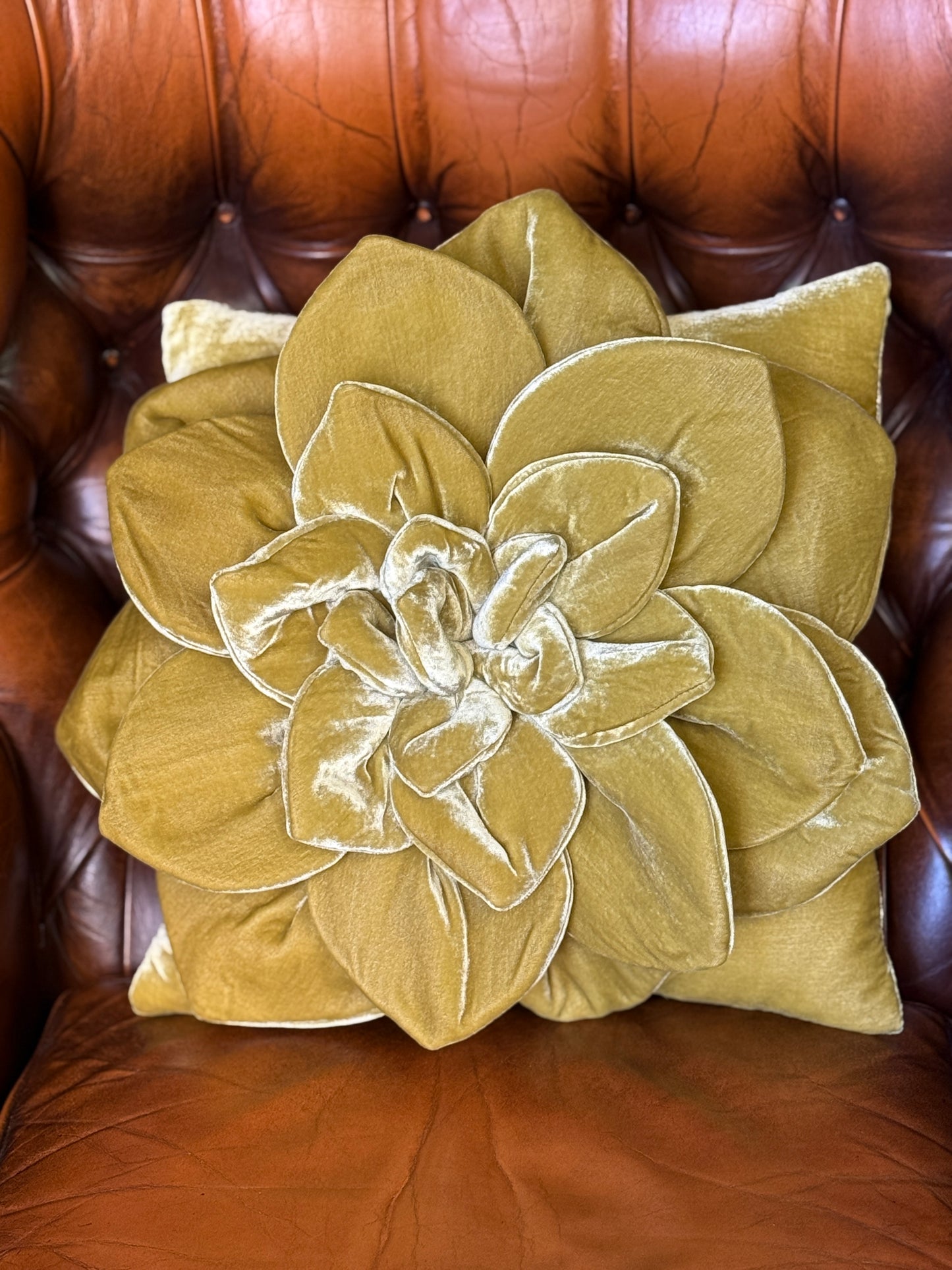 Light green Flower Pillow #1