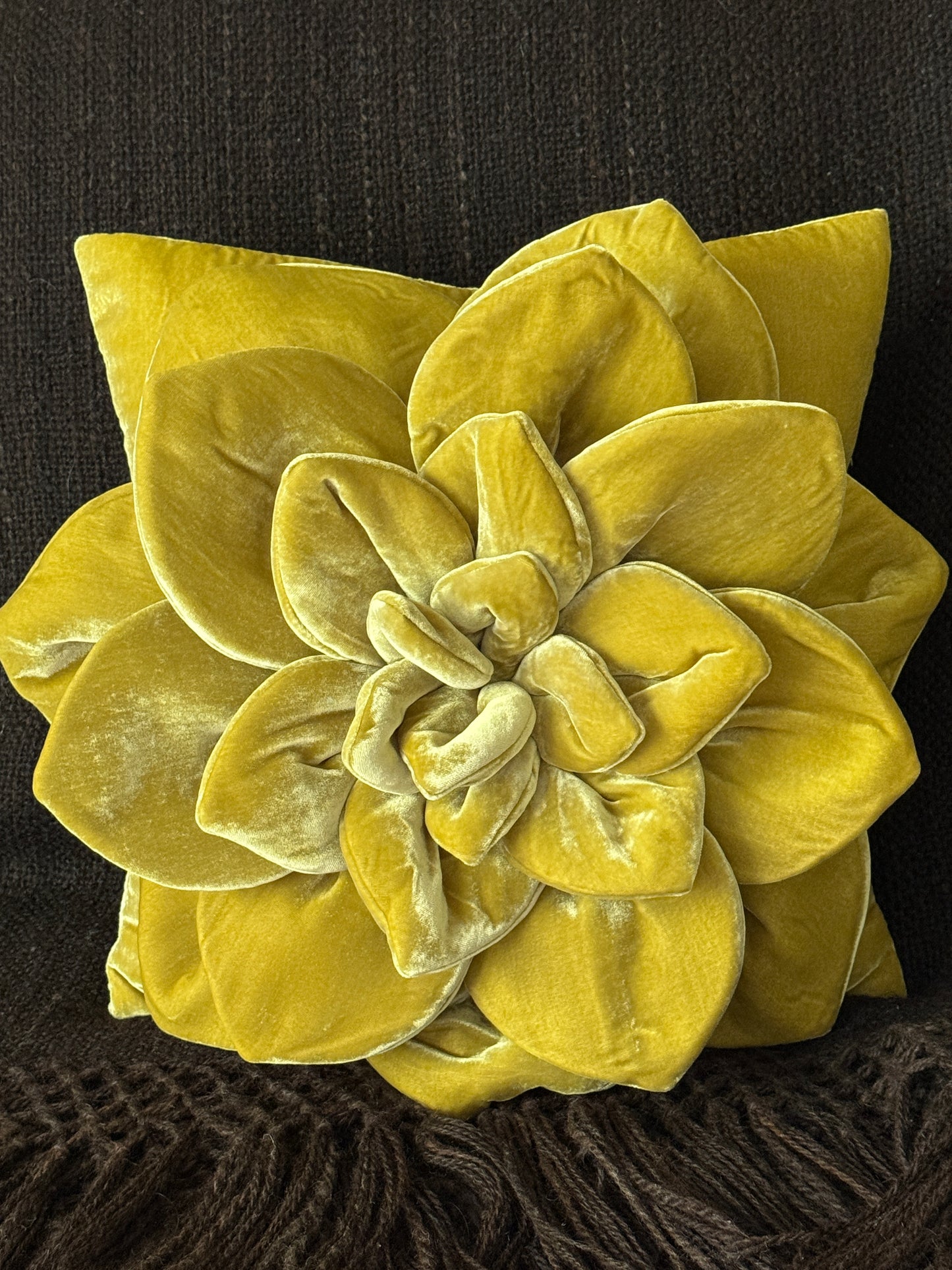 Light green Flower Pillow #1